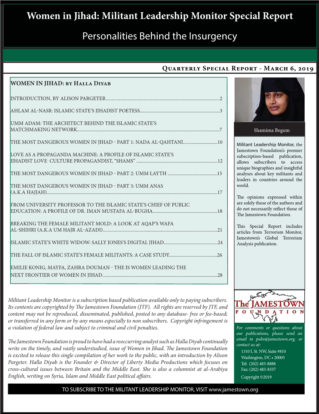 Special Report – Women in Jihad