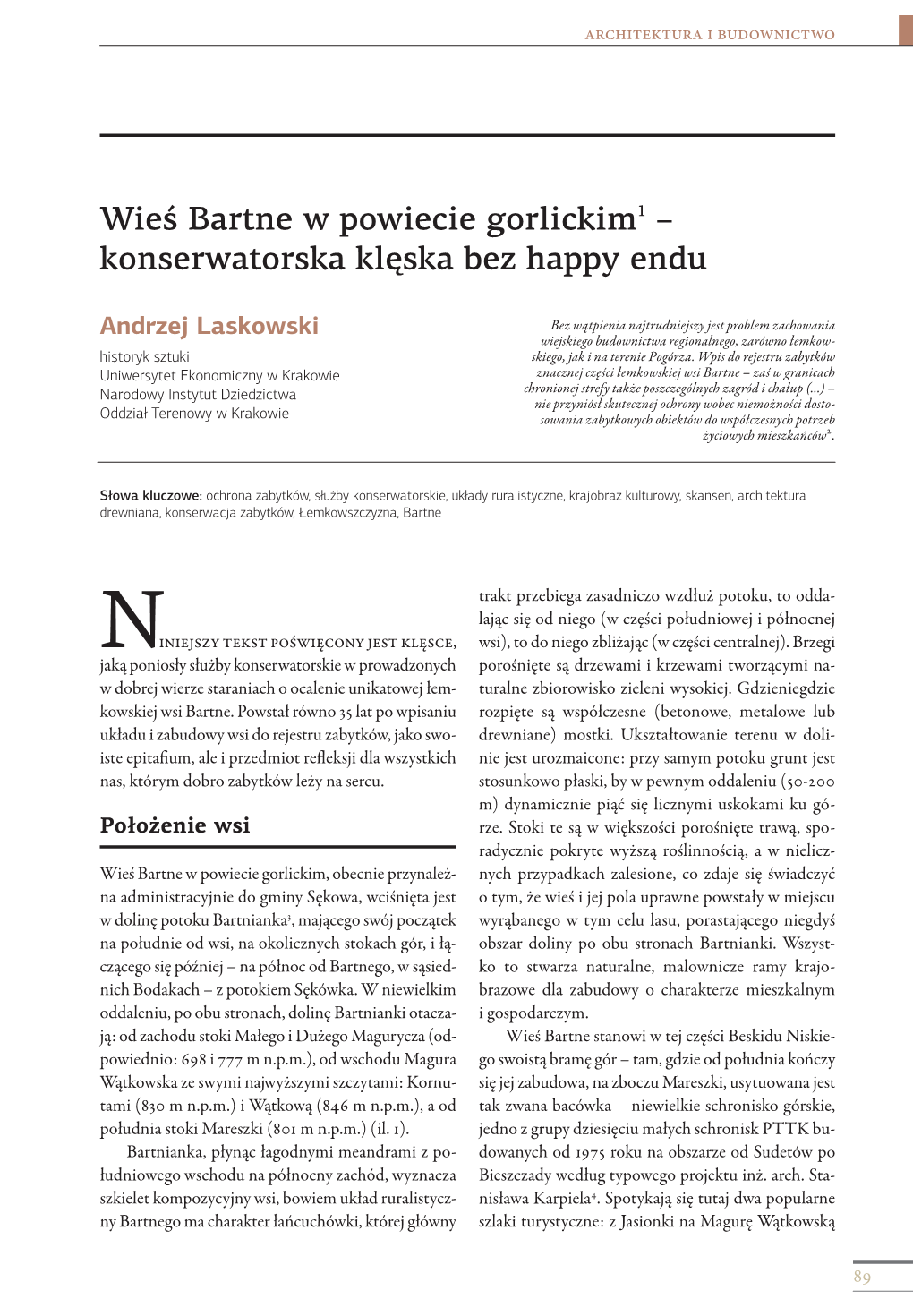 Wieś Bartne W Powiecie Gorlickim1 – Konserwatorska Klęska Bez Happy Endu