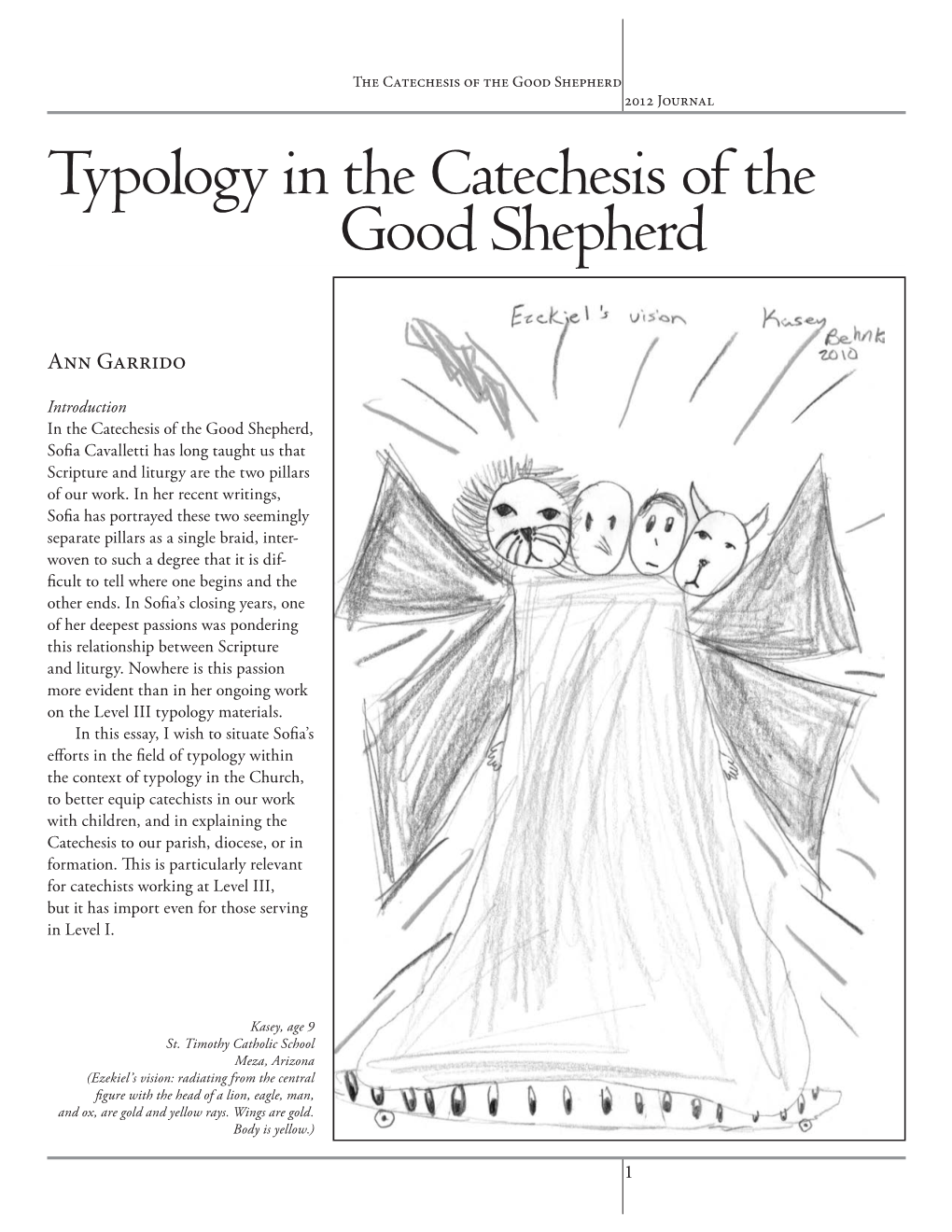 Typology in the Catechesis of the Good Shepherd