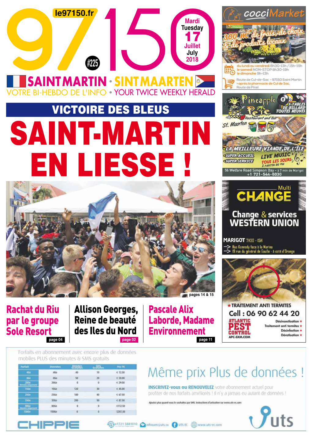 Victoire Des Bleus Saint-Martin En Liesse !