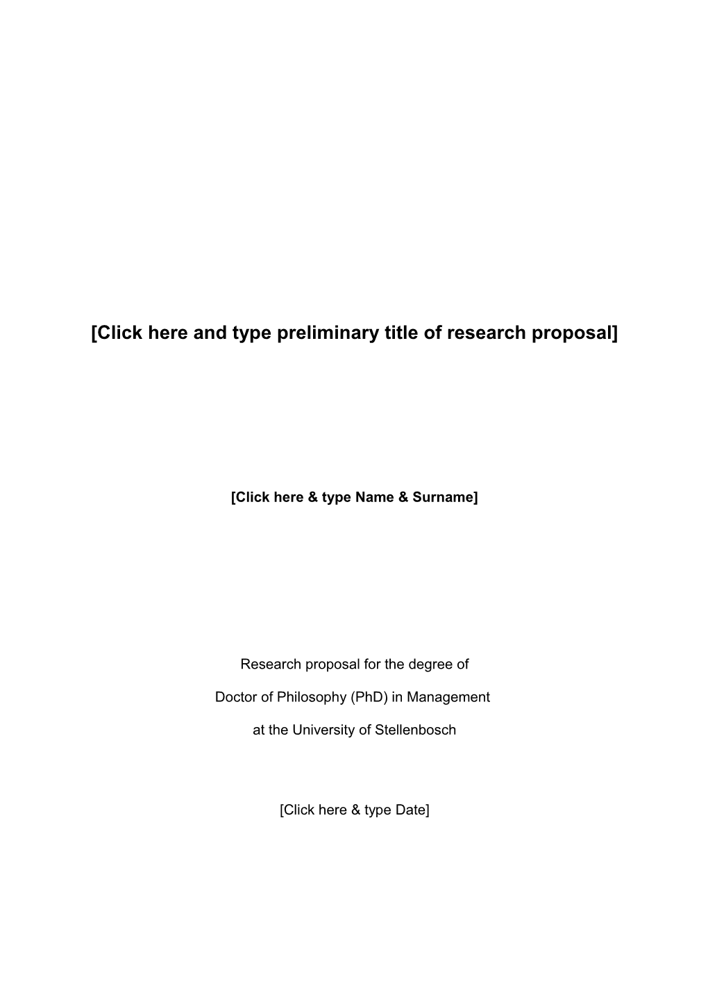 Research Report Template