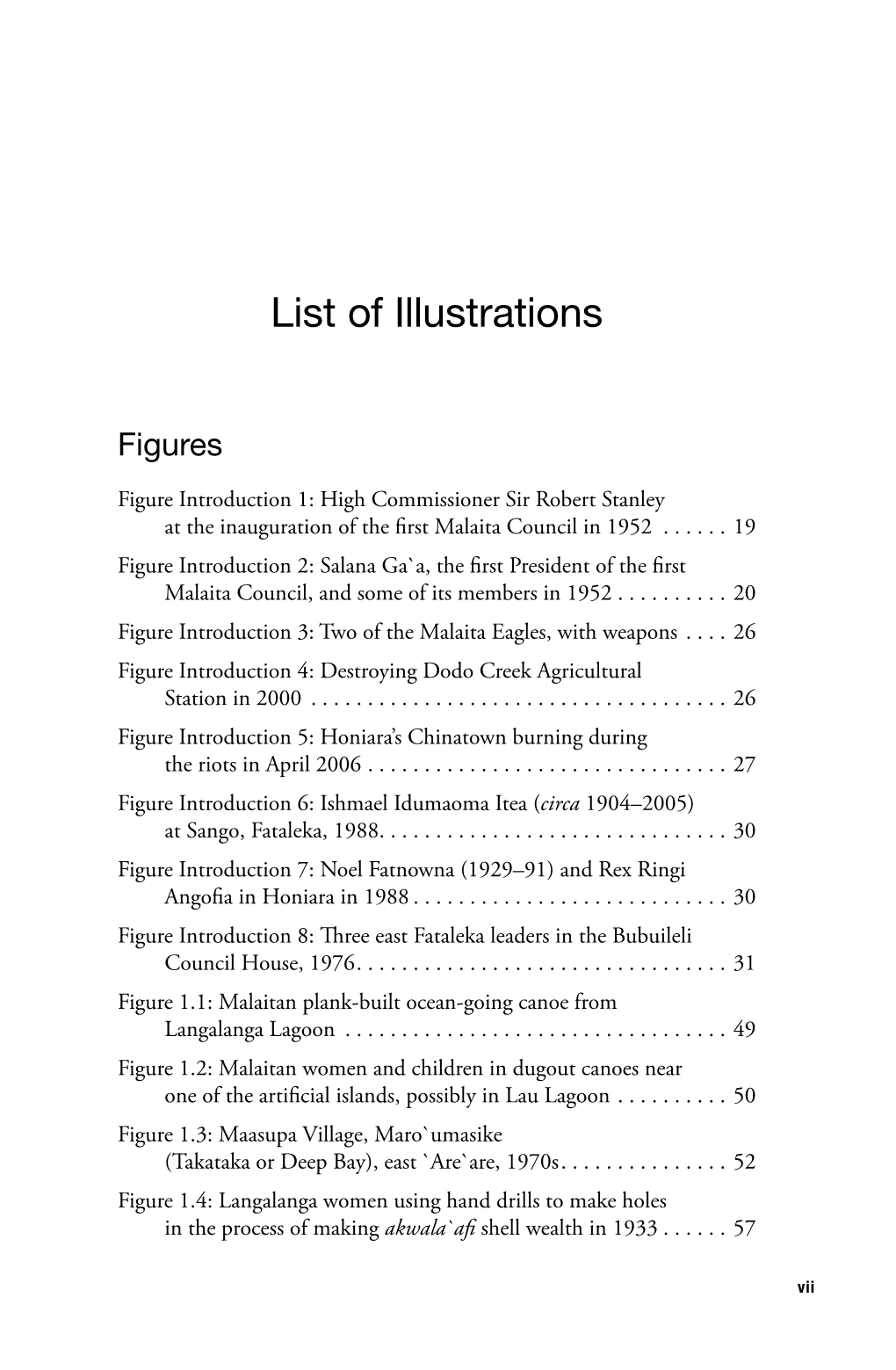 List of Illustrations