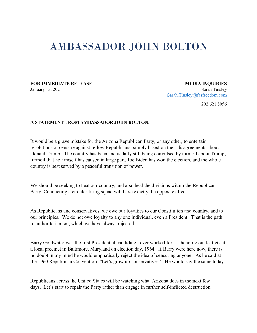 Ambassador John Bolton