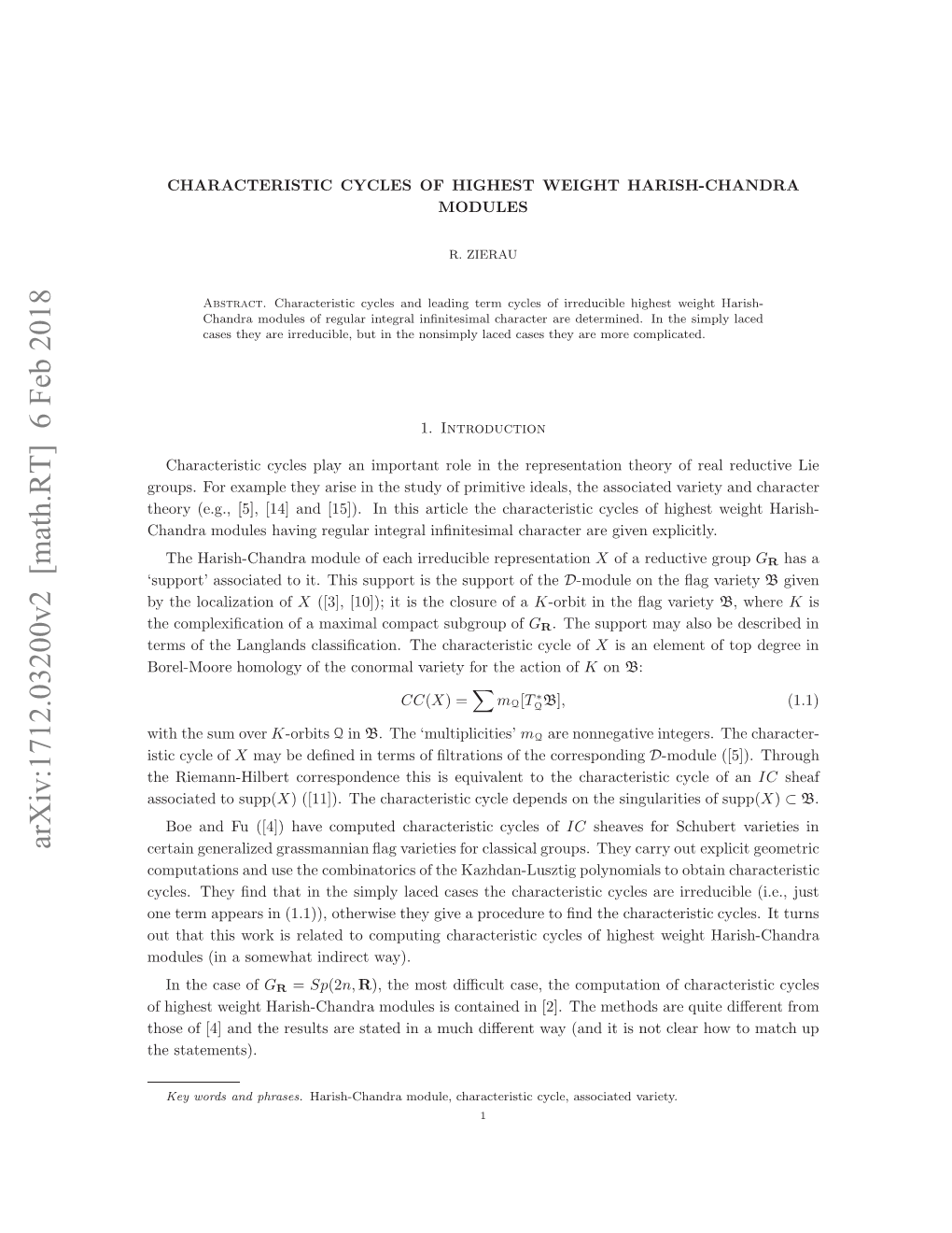 Characteristic Cycles of Highest Weight Harish-Chandra Modules