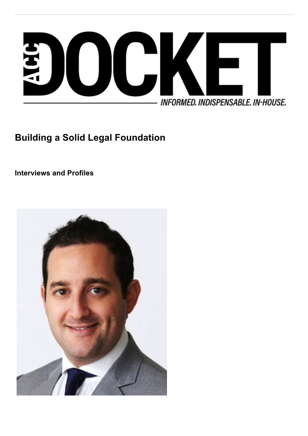 Building a Solid Legal Foundation