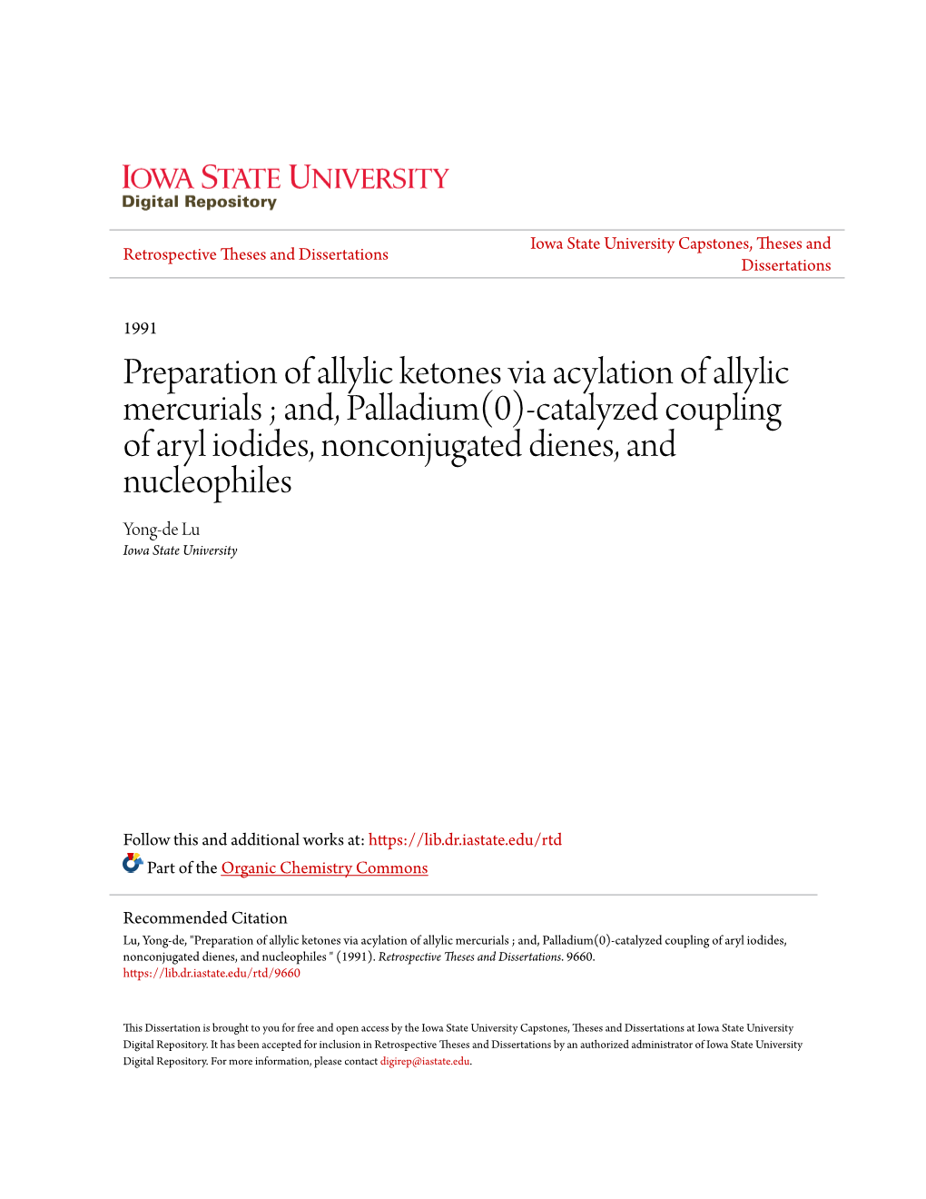 Preparation of Allylic Ketones Via Acylation of Allylic Mercurials ; And