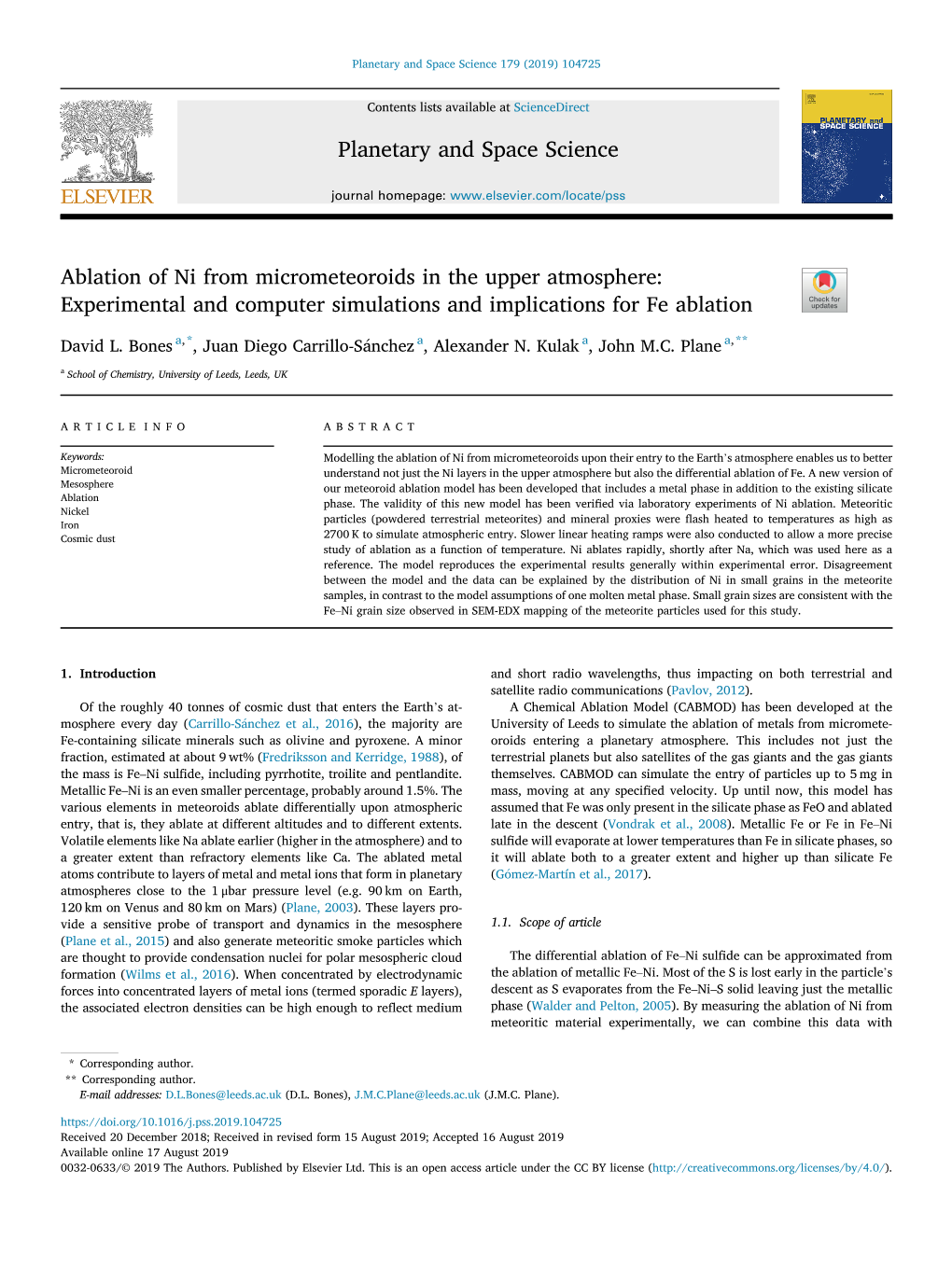 Ablation of Ni from Micrometeoroids in the Upper Atmosphere: Experimental and Computer Simulations and Implications for Fe Ablation