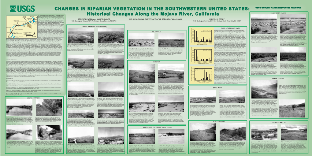 Historical Changes Along the Mojave River, California