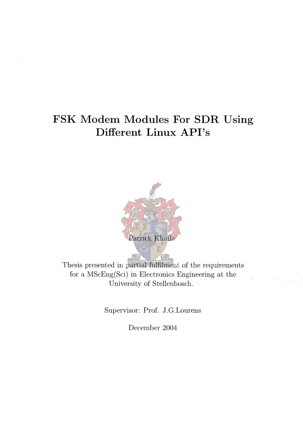 FSK Modem Modules 'Forsdr Using Different Linux API's