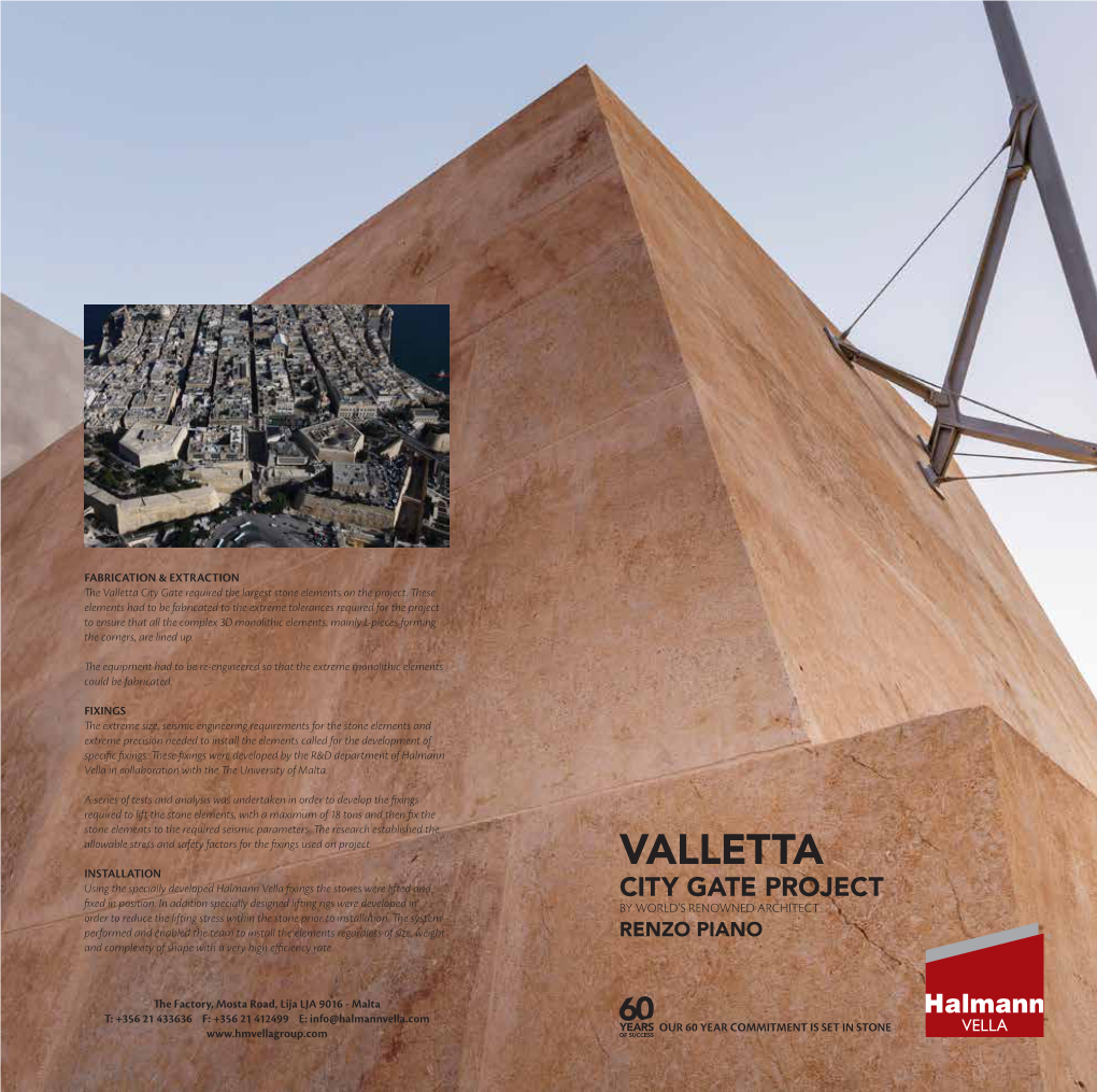 Valletta Large Scale Stone Block Quarrying of Stone Quarrying Begins for the Blocks Starts on an City Gate Project City Gate Project