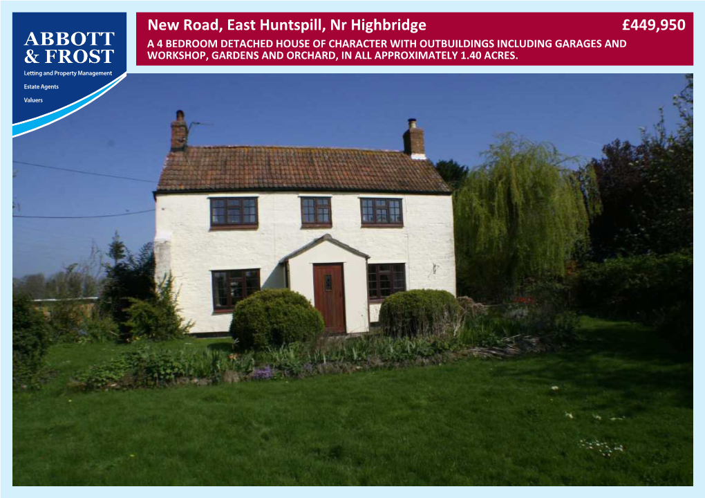 New Road, East Huntspill, Nr Highbridge £449,950