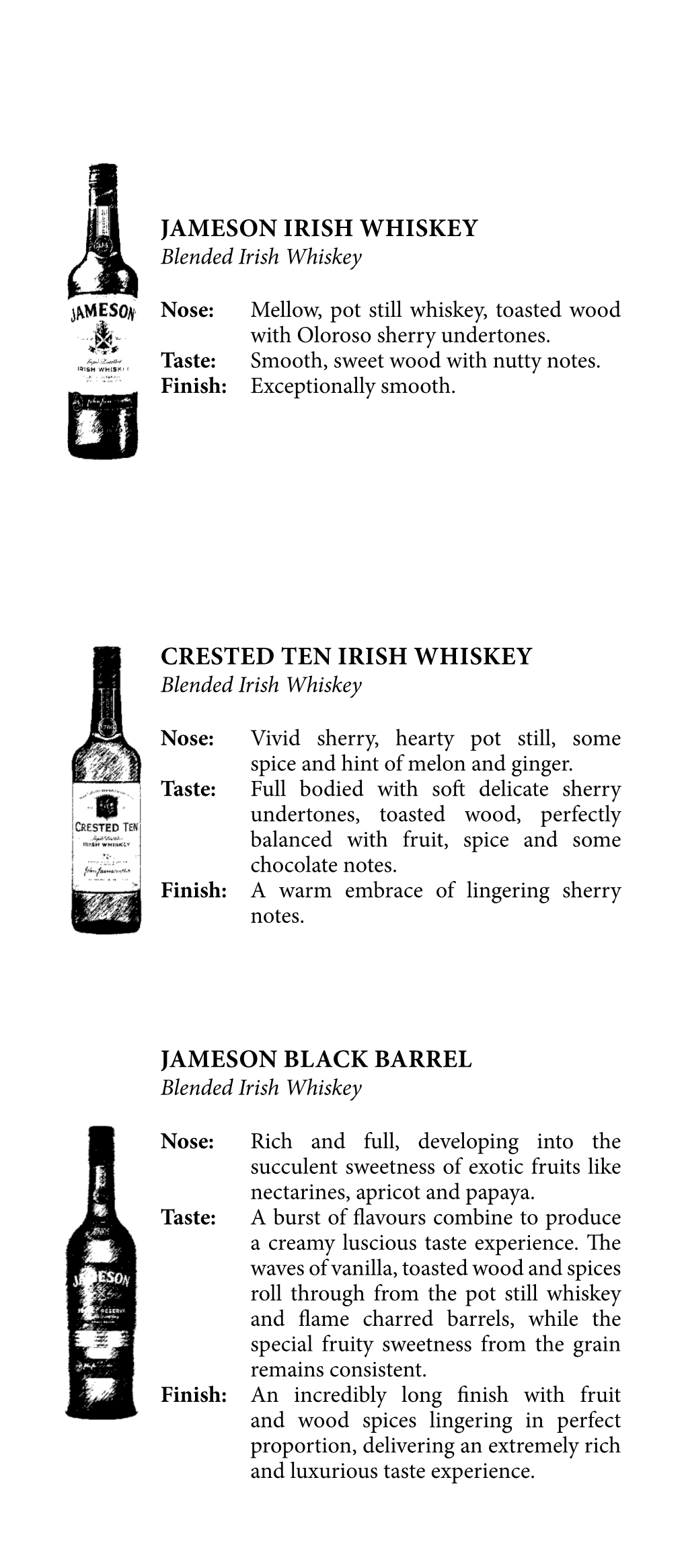 Jameson Irish Whiskey Crested Ten Irish Whiskey Jameson Black Barrel