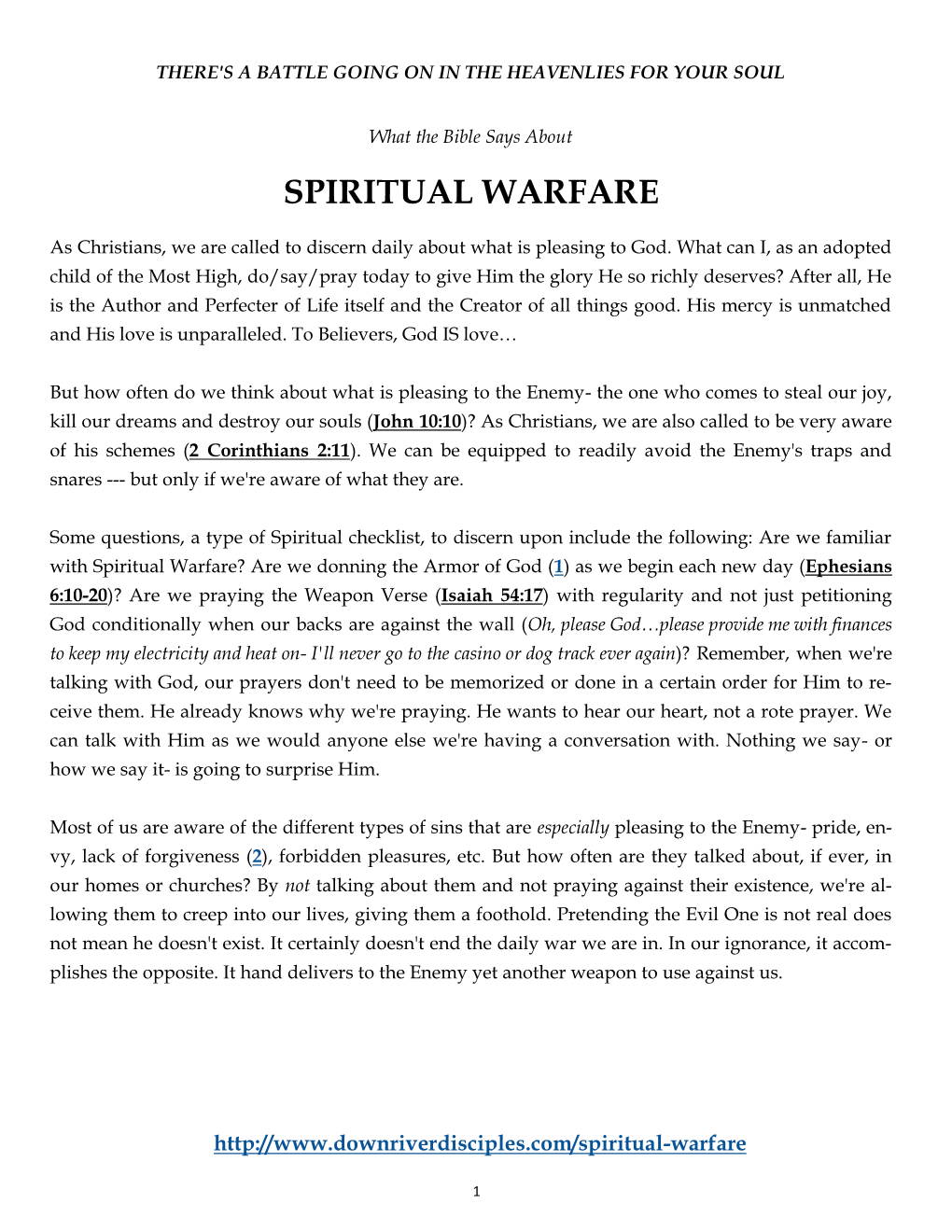 Spiritual Warfare