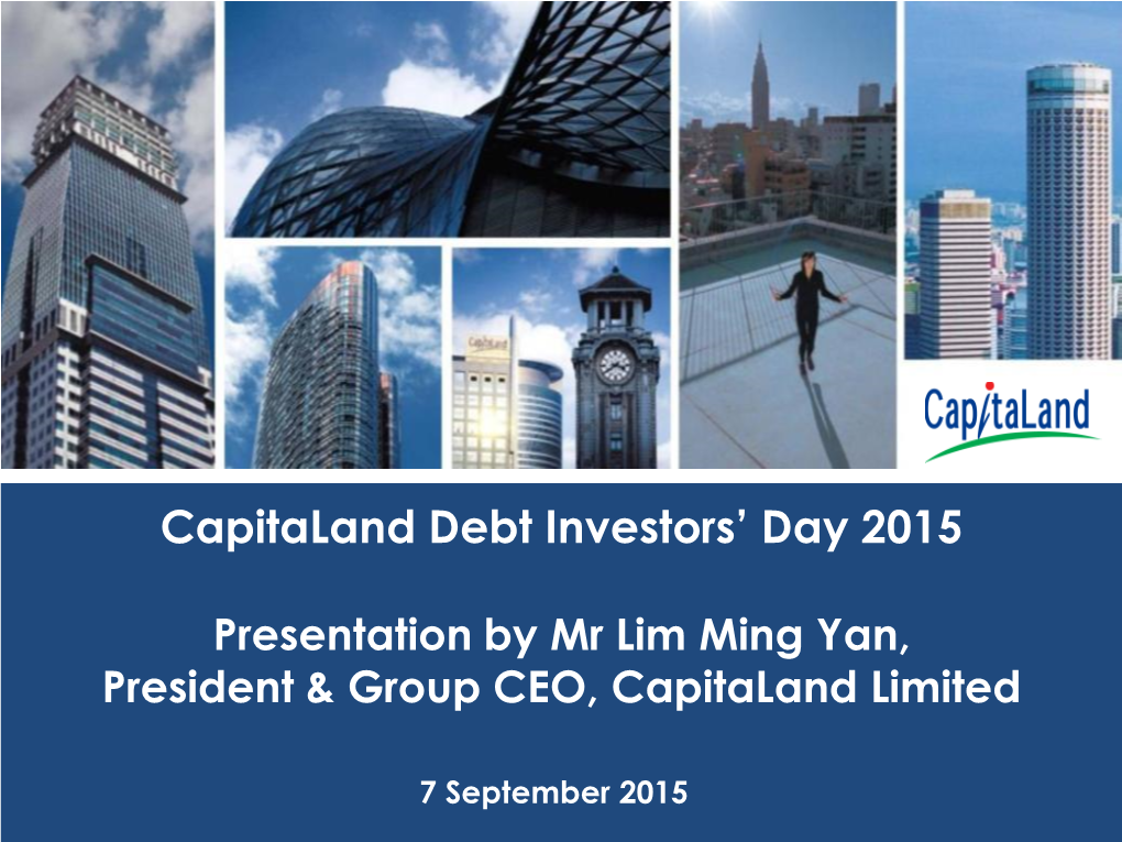 Capitaland Debt Investors' Day 2015