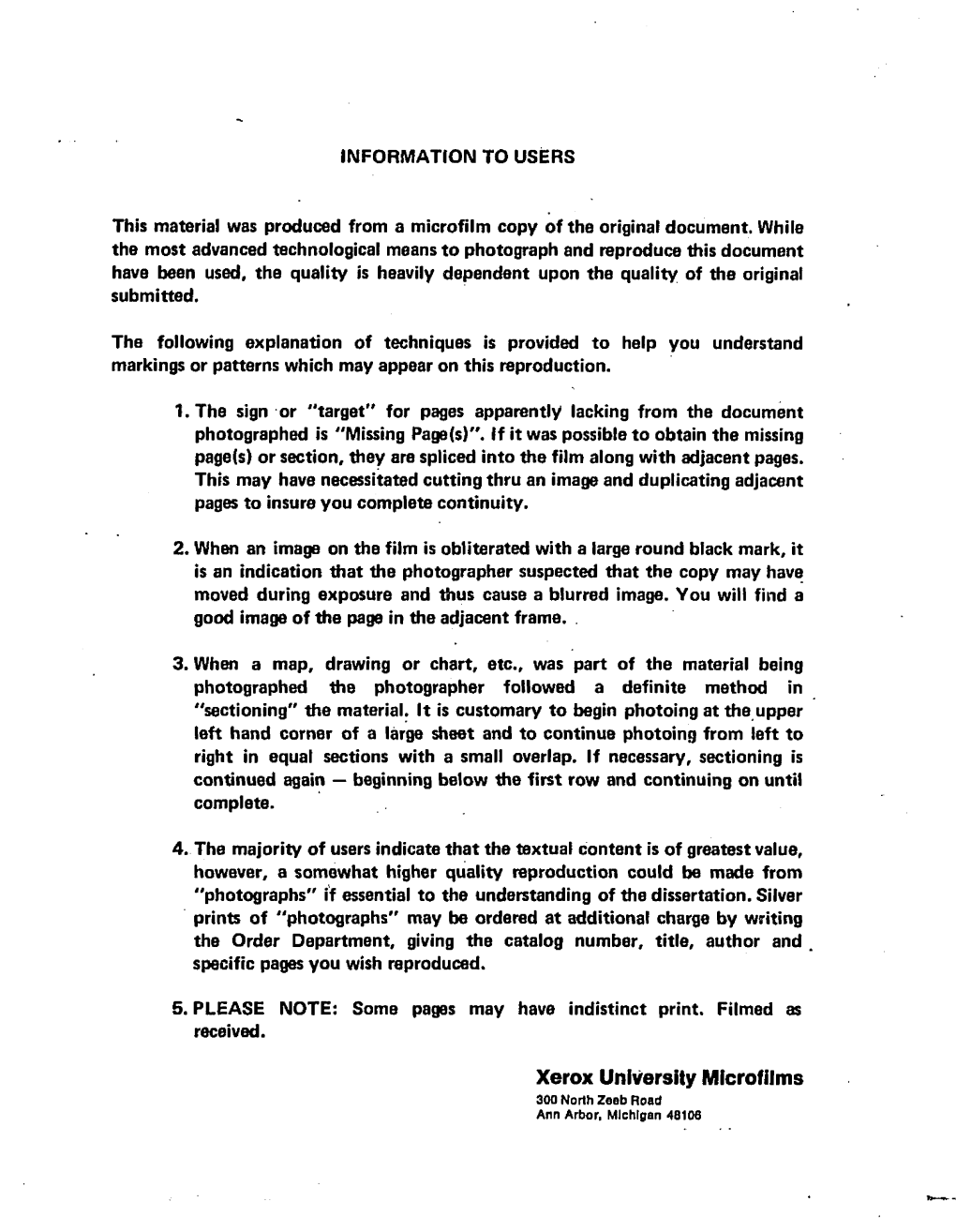 Xerox University Microfilms