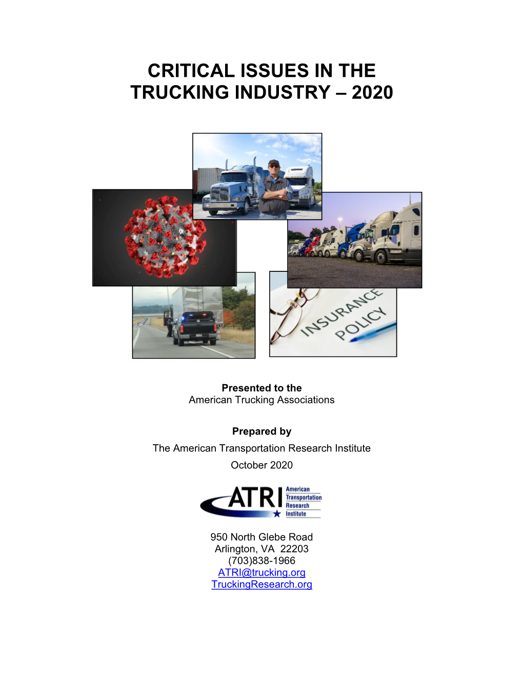 Critical Issues in the Trucking Industry – 2020