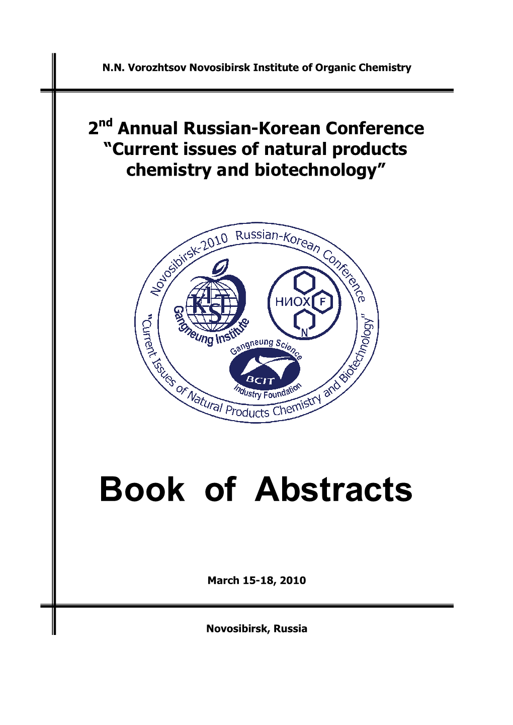 Book of Abstracts