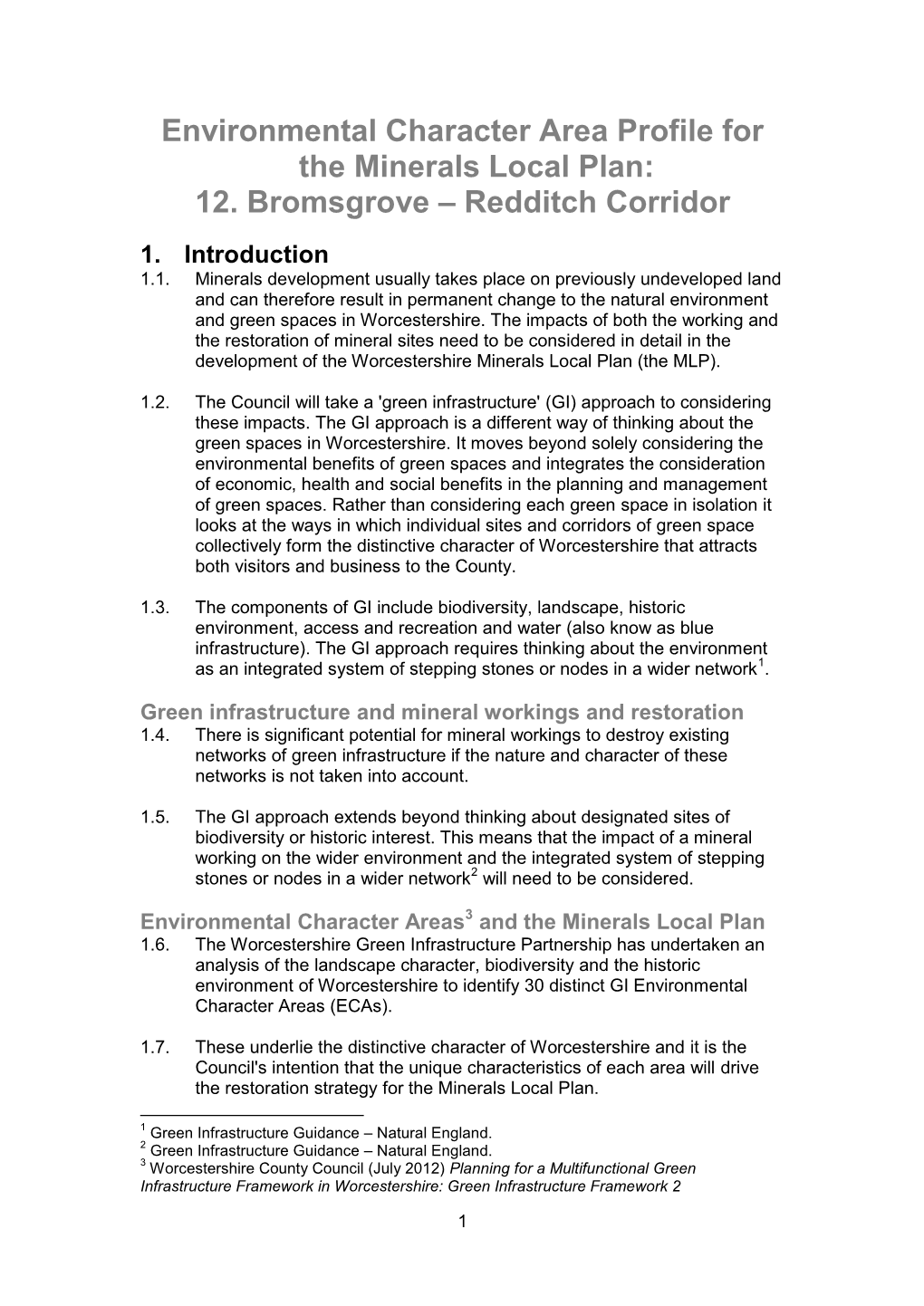 Environmental Character Area Profile for the Minerals Local Plan: 12