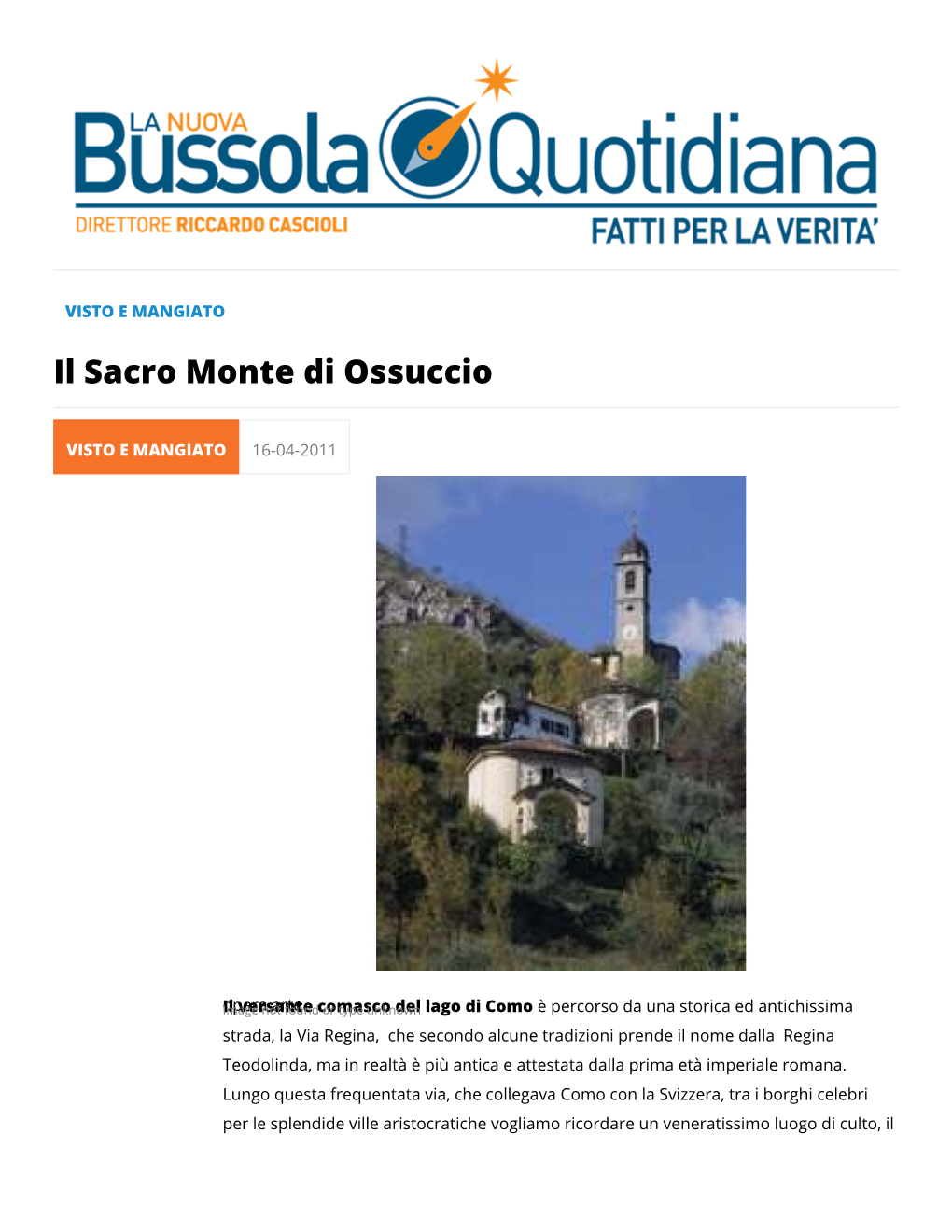 Il Sacro Monte Di Ossuccio