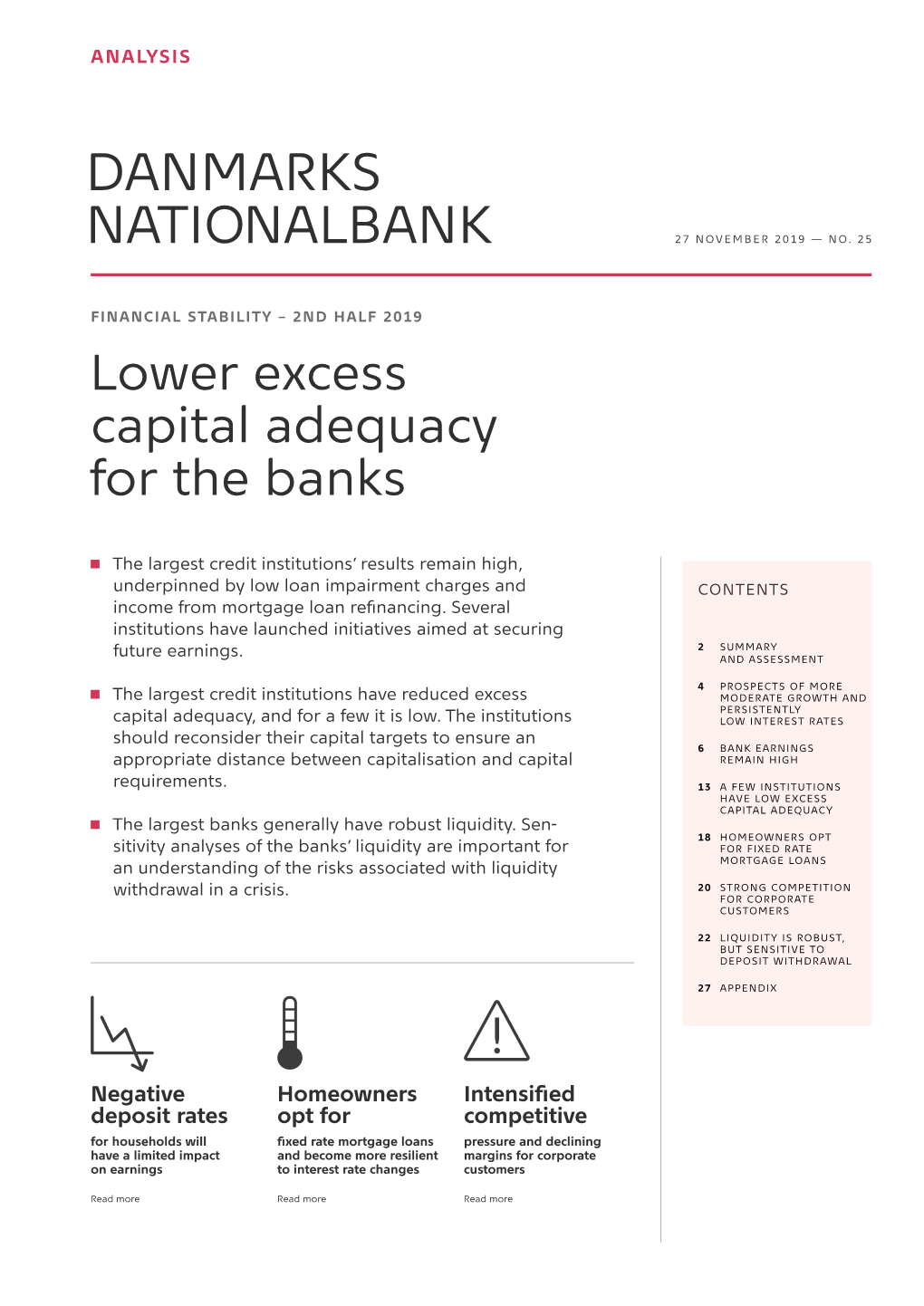 Danmarks Nationalbank 2 Financial Stability – 2Nd Half 2019