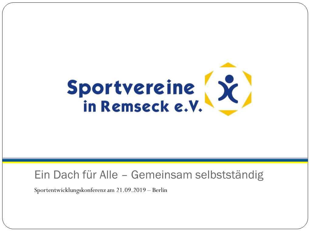 Informationsveranstaltung Sportvereine in Remseck E.V