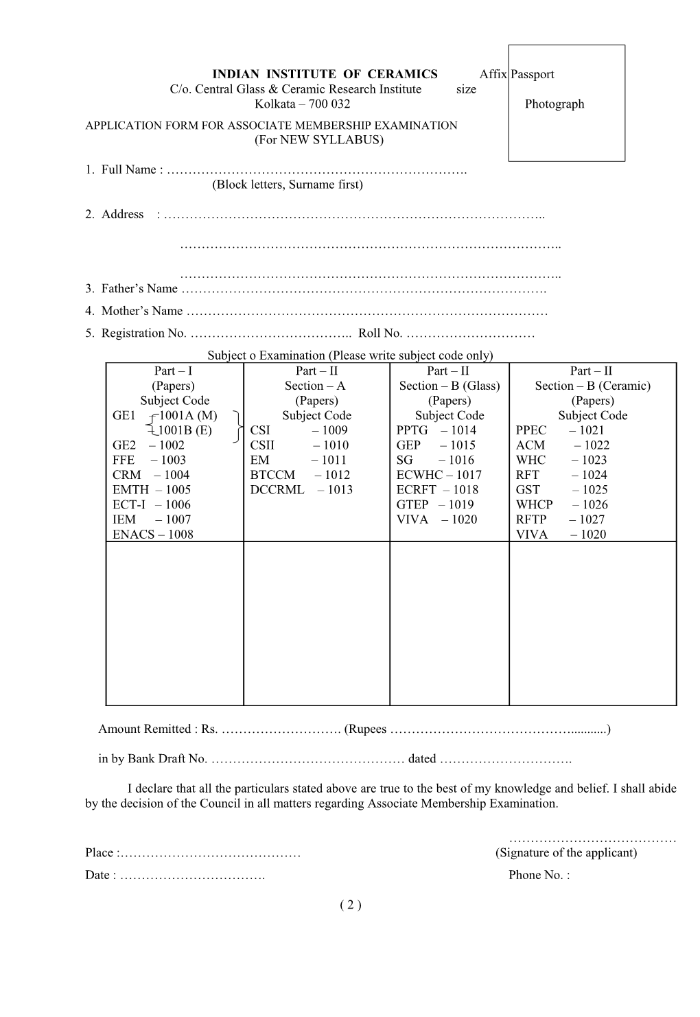 List of Council Members for the Term 2011 2012