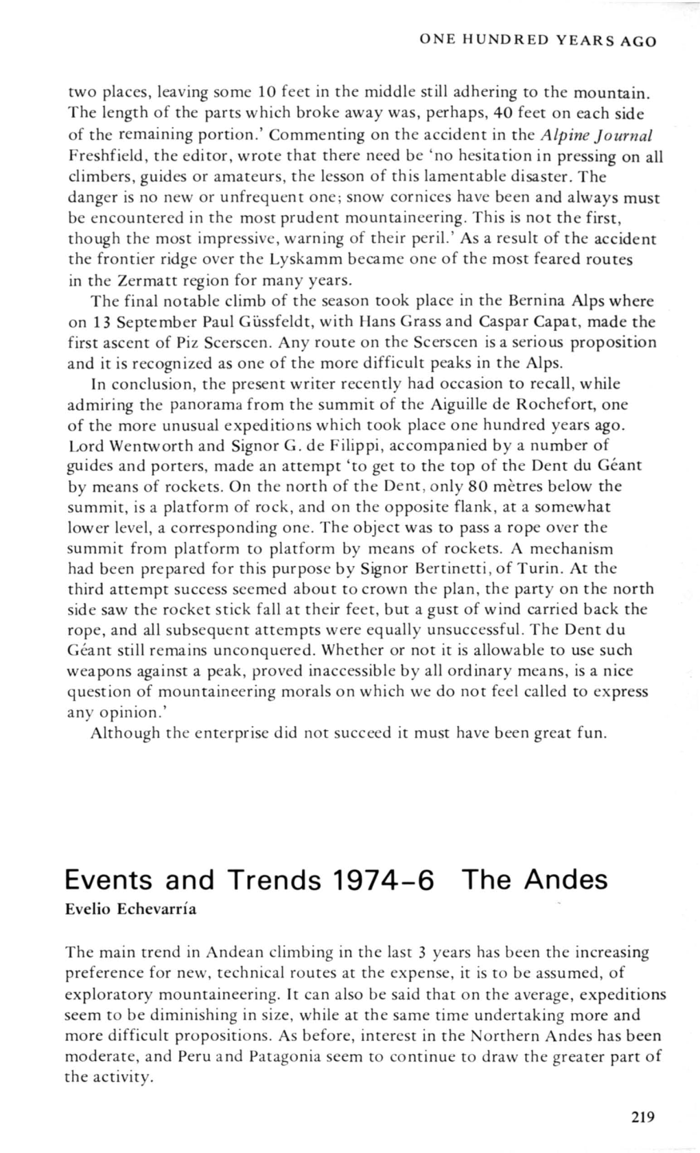 Events and Trends-Andes 1974-76 Evelio Echevarria