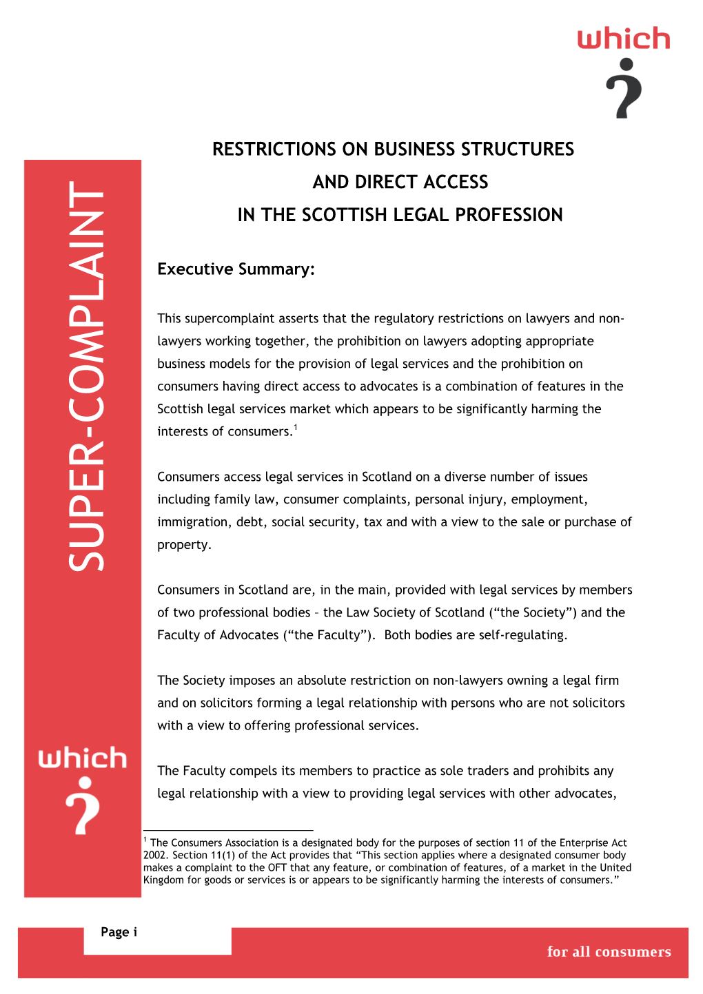 Restrictions on Business Structures and Direct Access in the Scottish