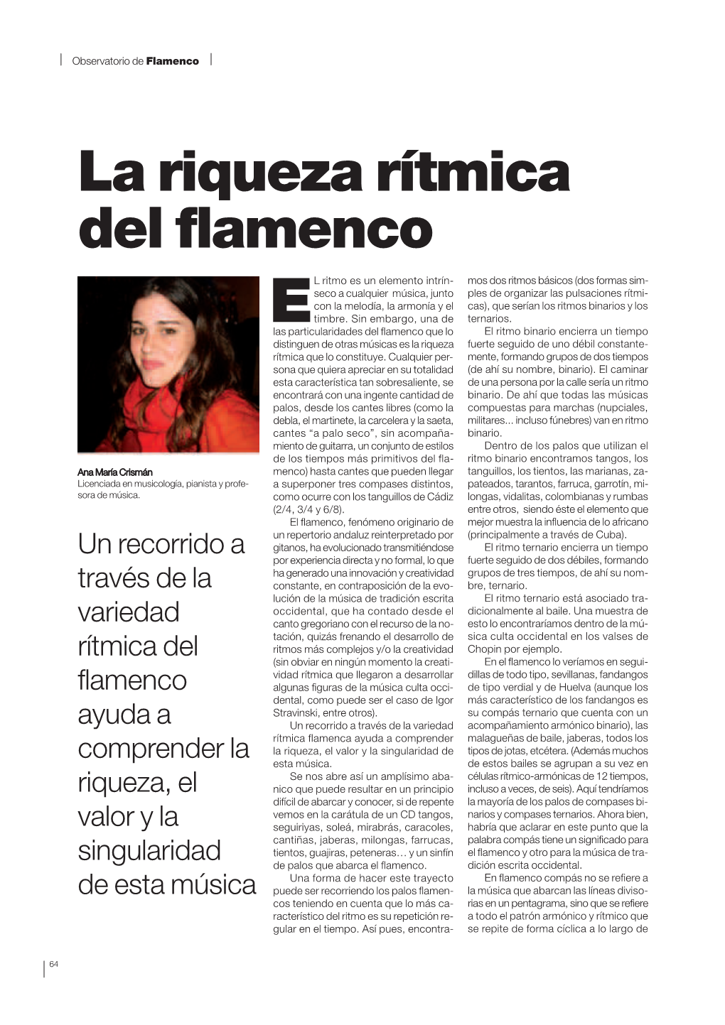 Revista 14 Pag 64-65 Observatorio-Ana María Crismán