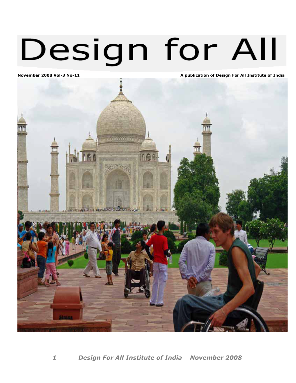 1 Design for All Institute of India November 2008