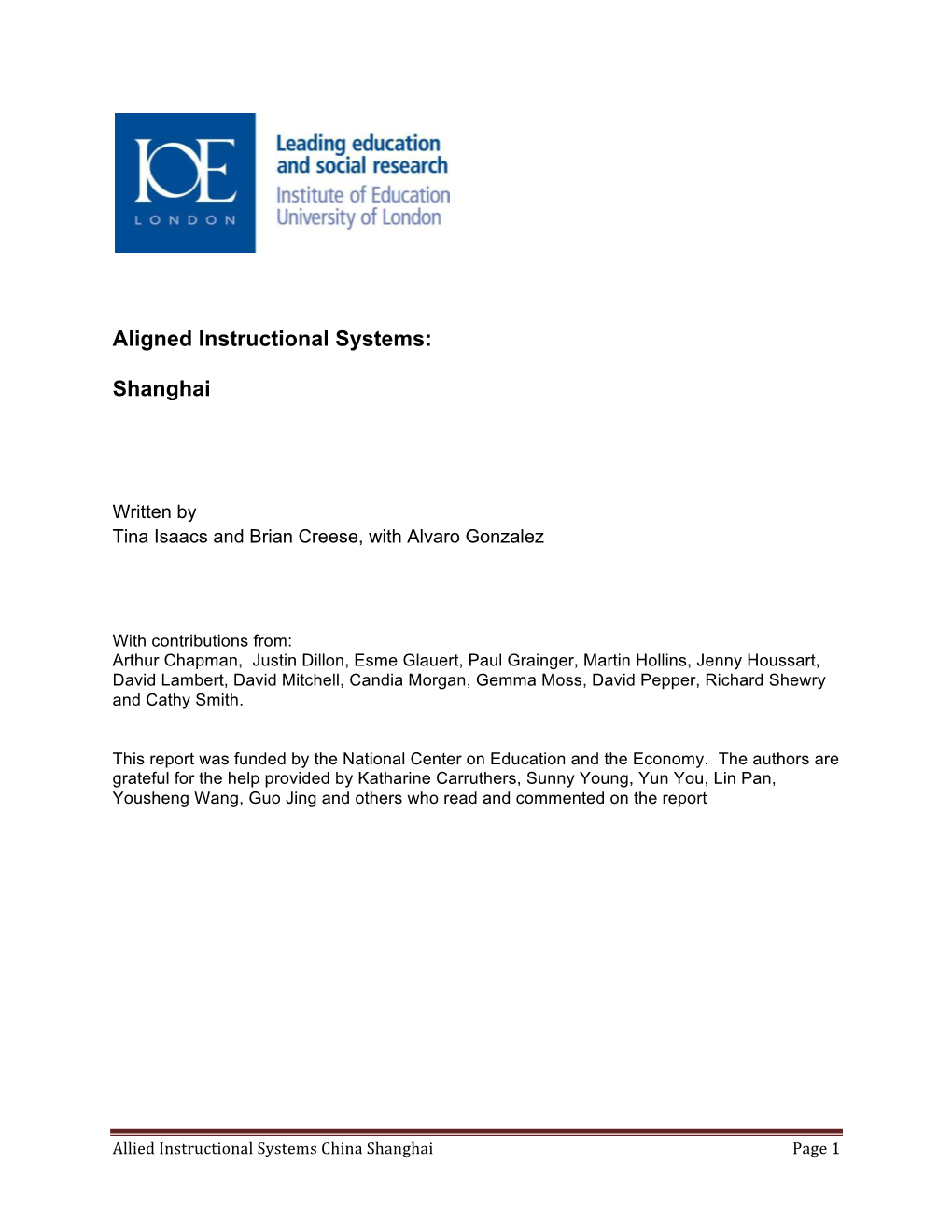 Aligned Instructional Systems China Shanghai-2