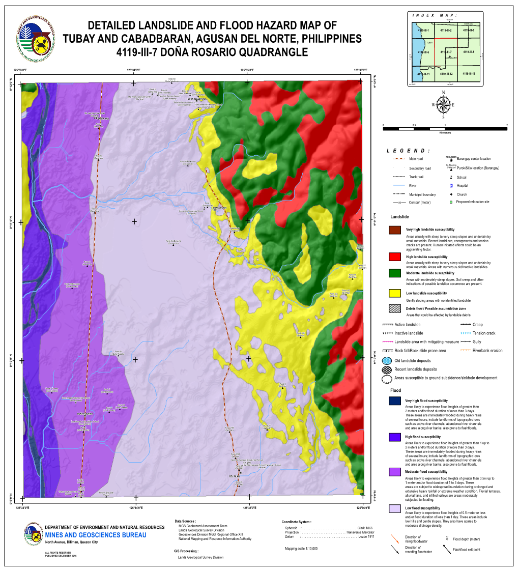 Detailed Landslide and Flood Hazard Map of Tubay And