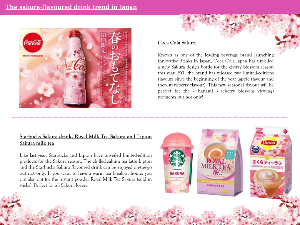 The Sakura-Flavoured Drink Trend in Japan