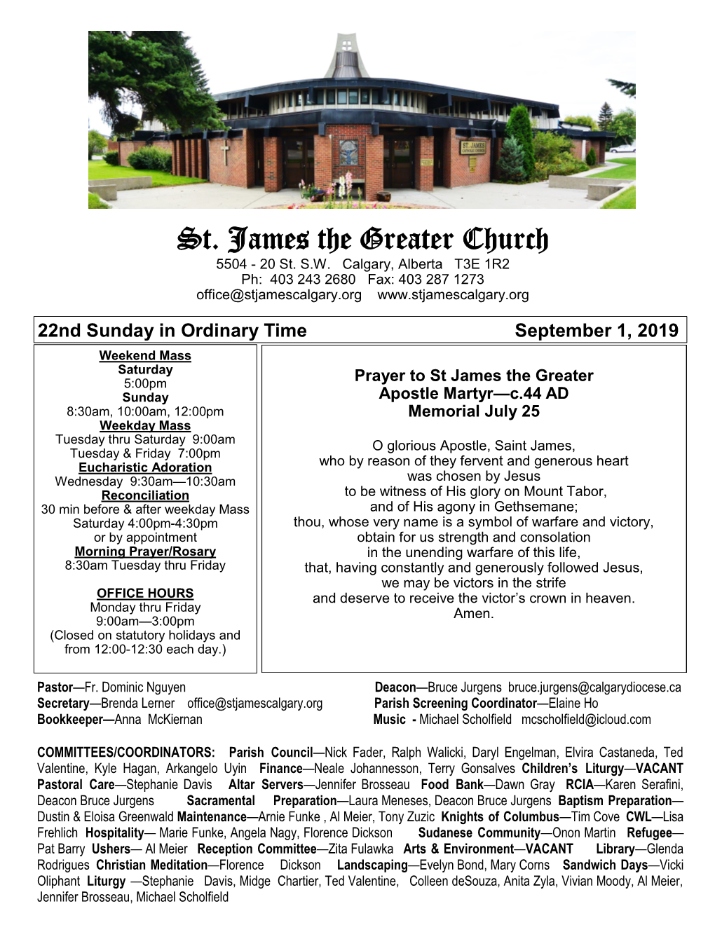 St. James the Greater Church 5504 - 20 St