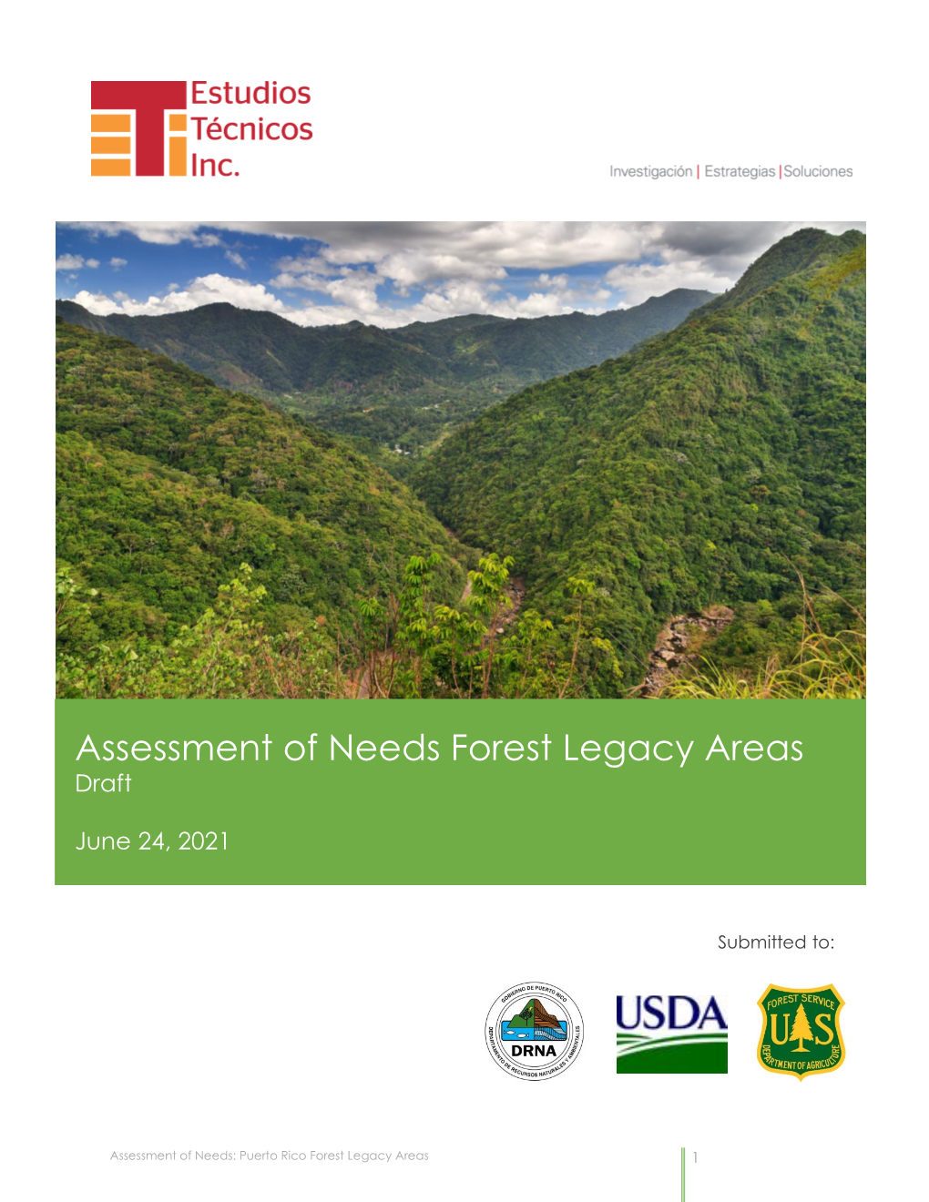 Assessment of Needs Forest Legacy Areas Draft