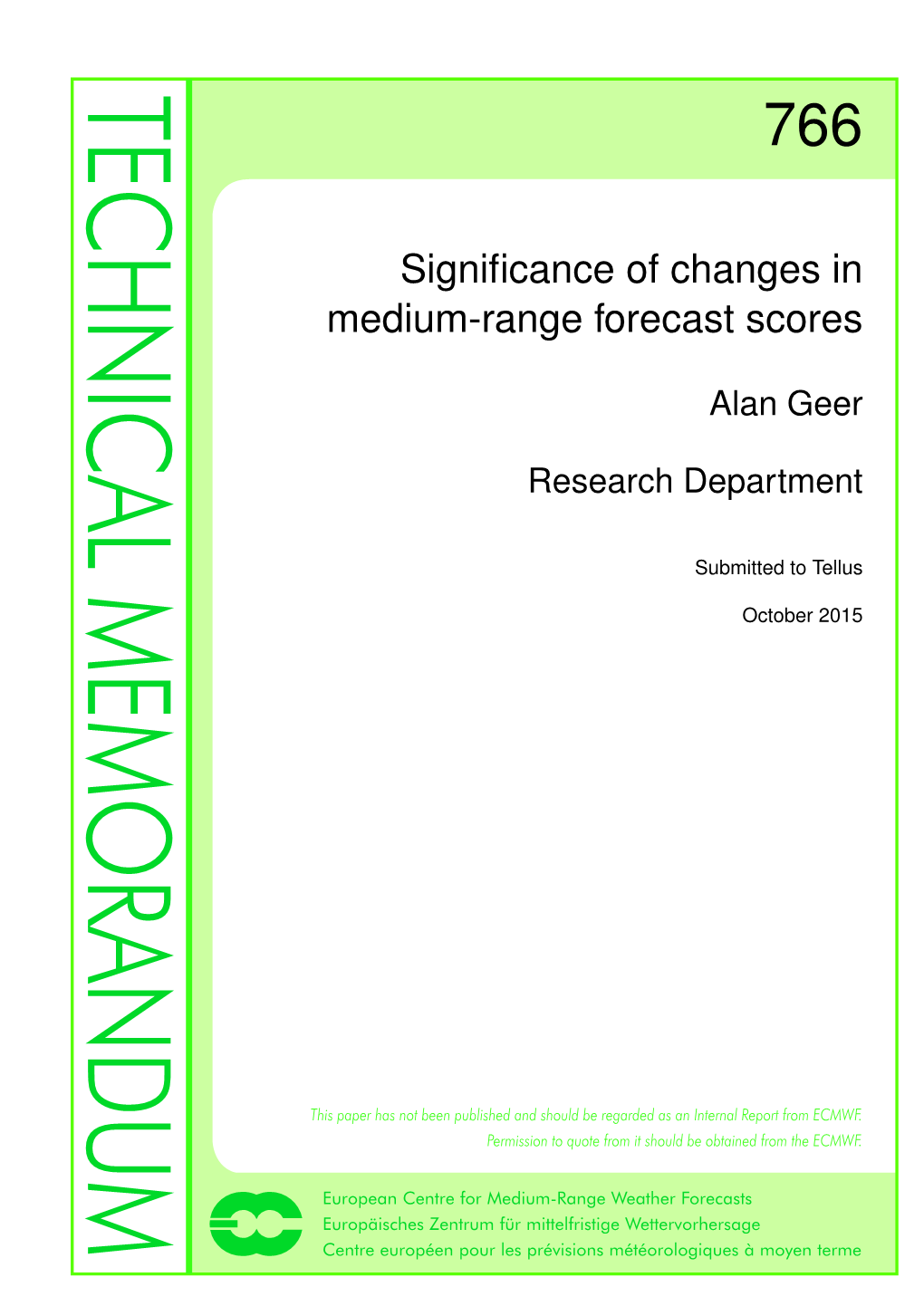 Significance of Changes in Medium-Range Forecast