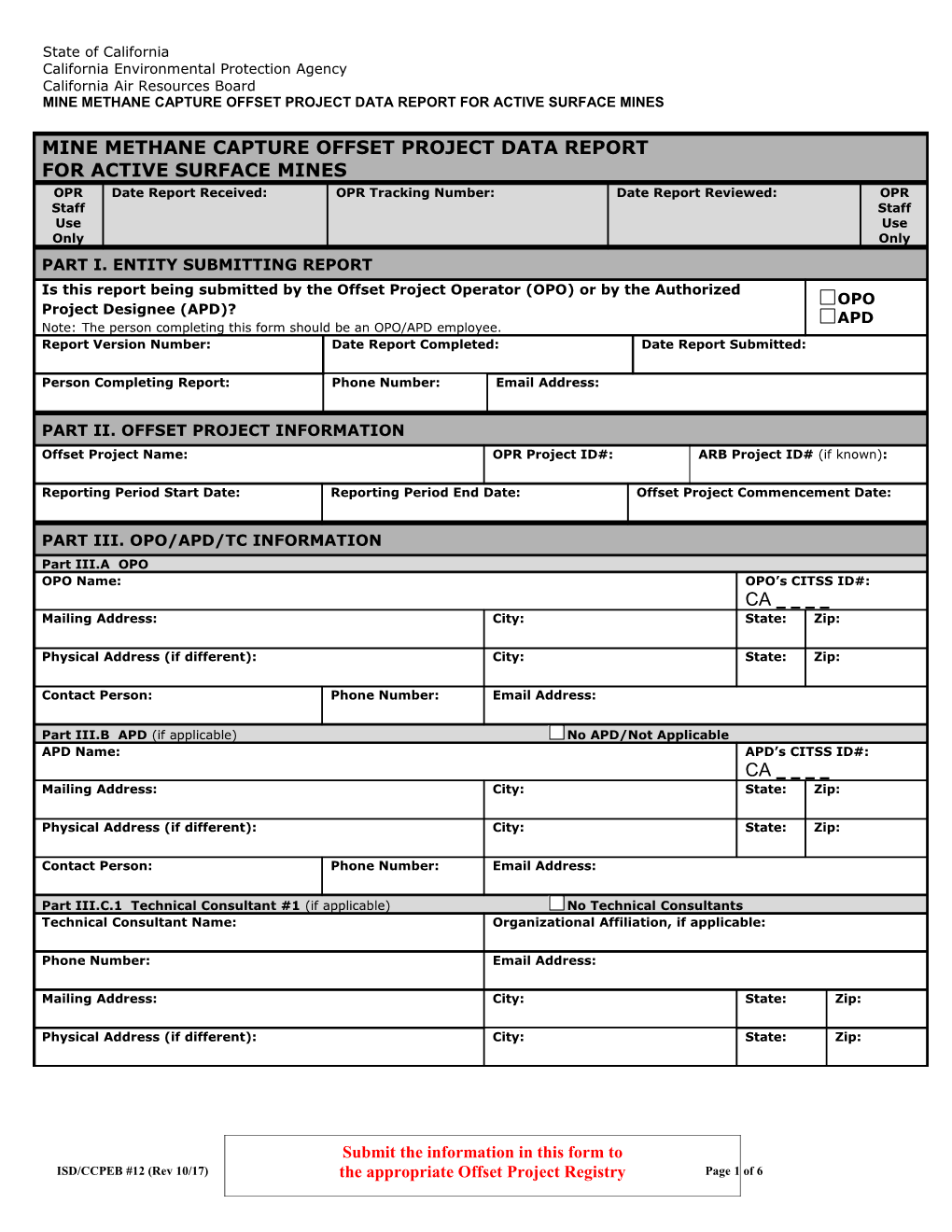 Where to Submit Information Contained in This Form s1