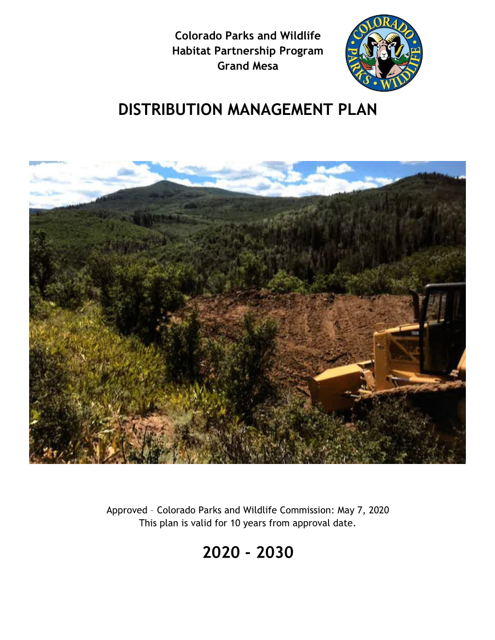 Distribution Management Plan 2020