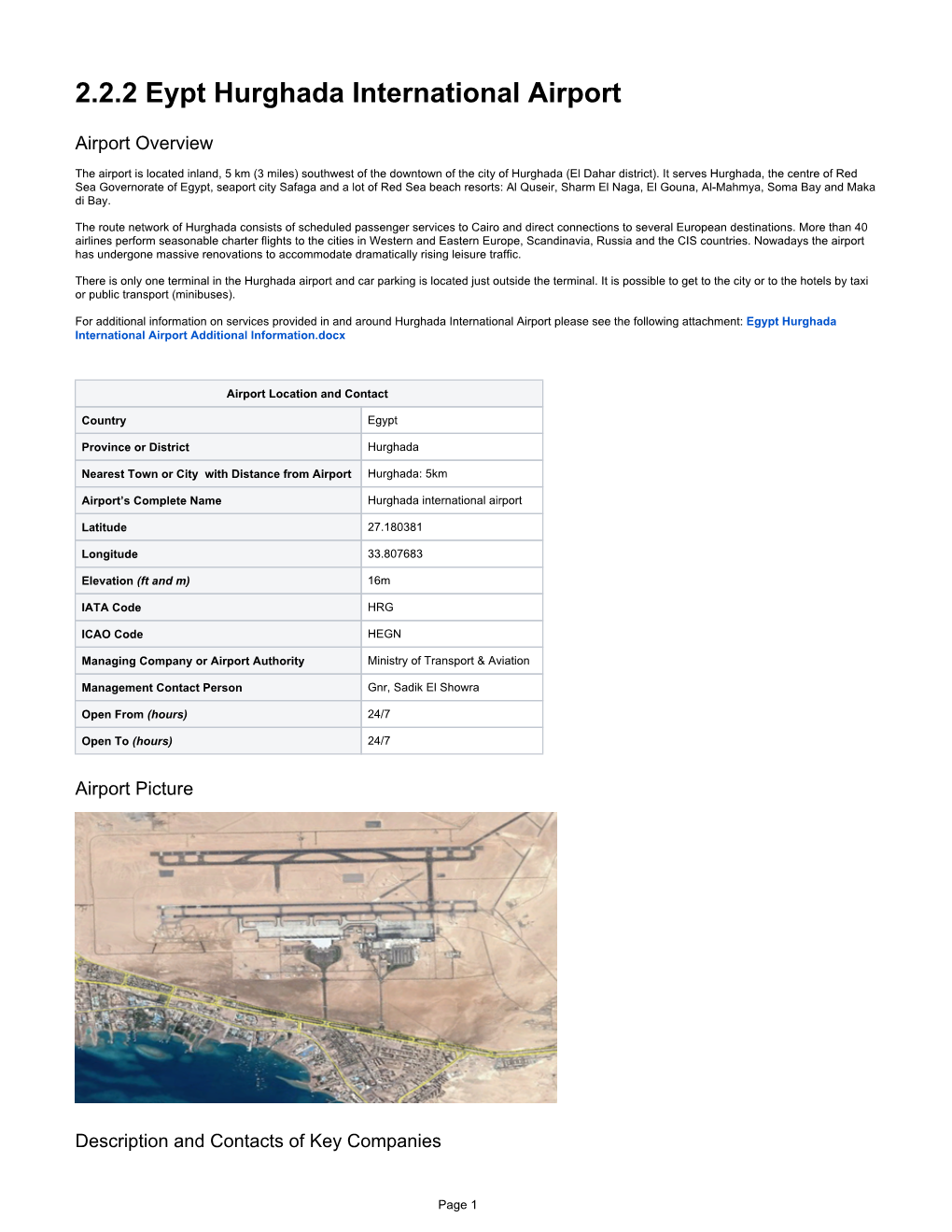 2.2.2 Eypt Hurghada International Airport