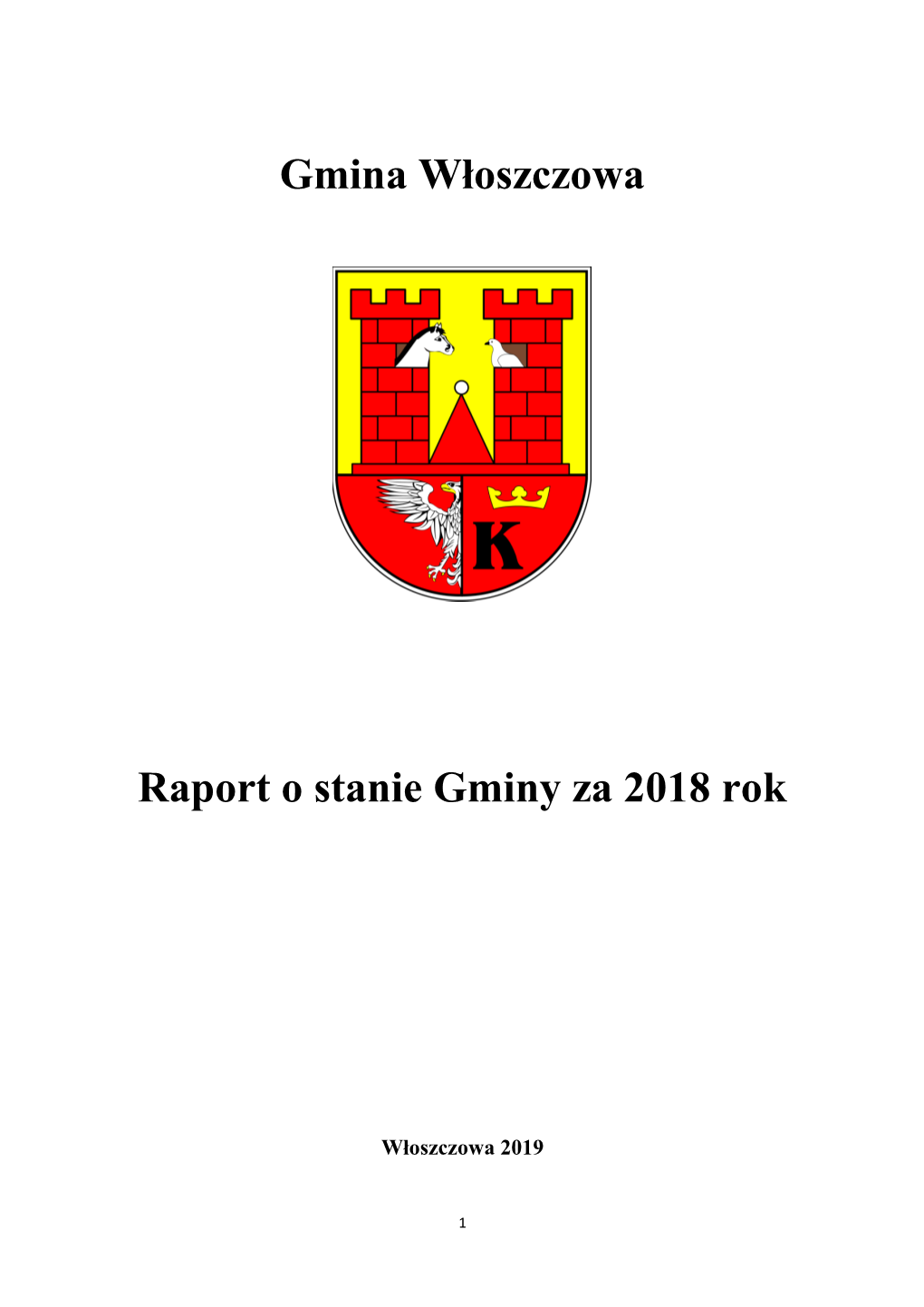 Gmina Włoszczowa Raport O Stanie Gminy Za 2018