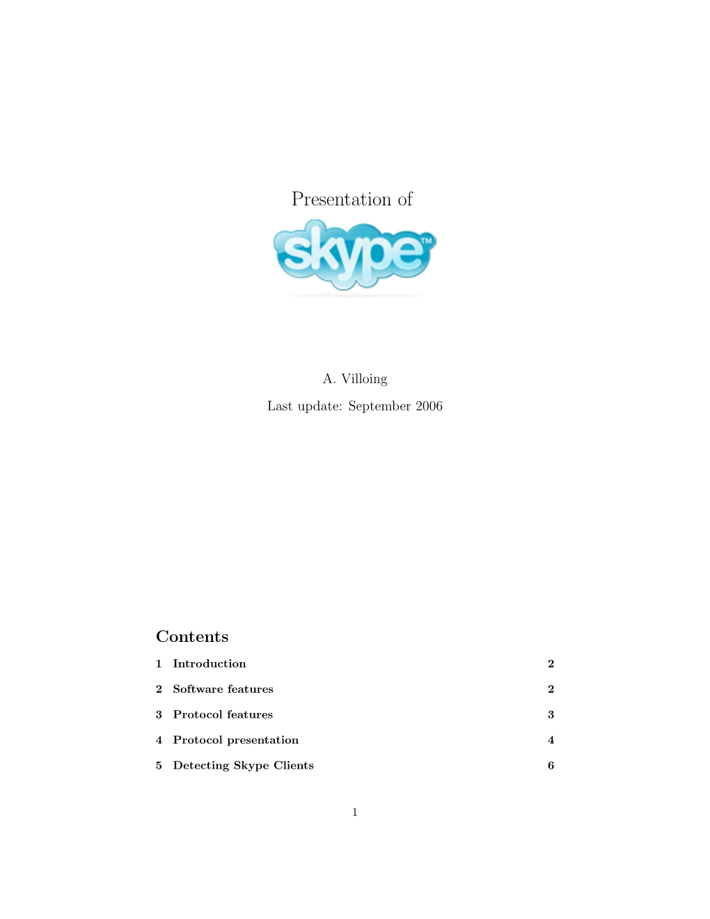 Presentation of Skype