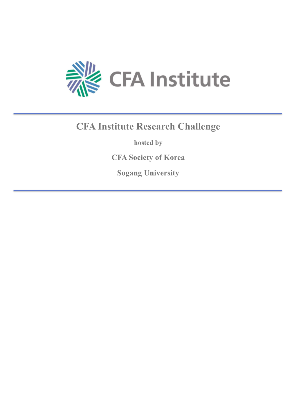 CFA Institute Research Challenge