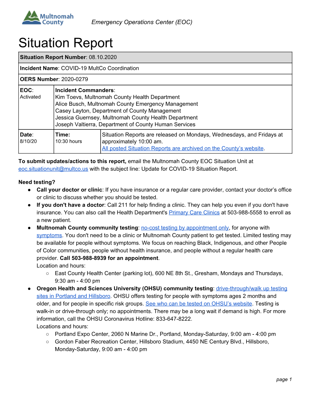 COVID-19 Situation Report 98