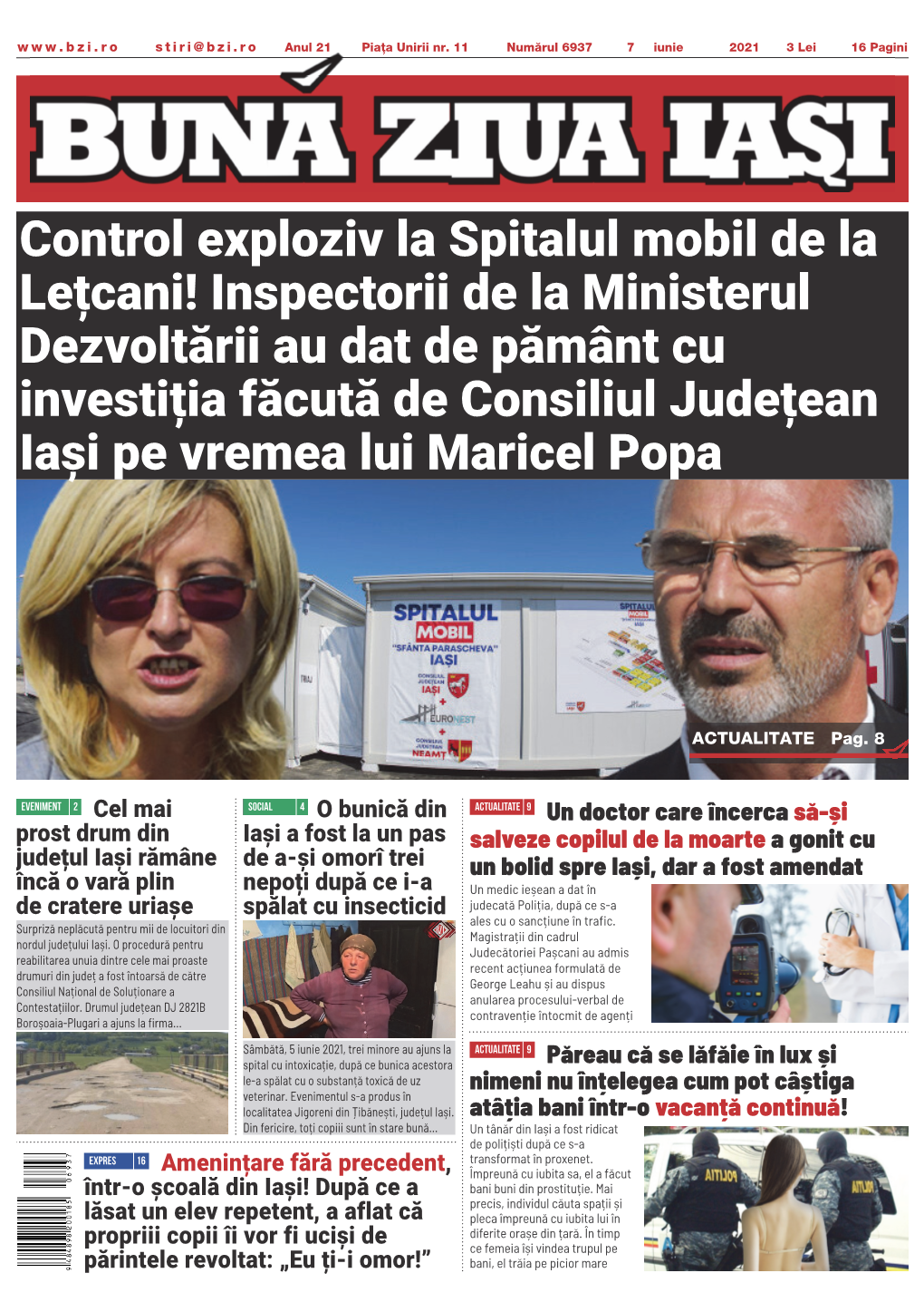 Control Exploziv La Spitalul Mobil De La Lețcani! Inspectorii De La