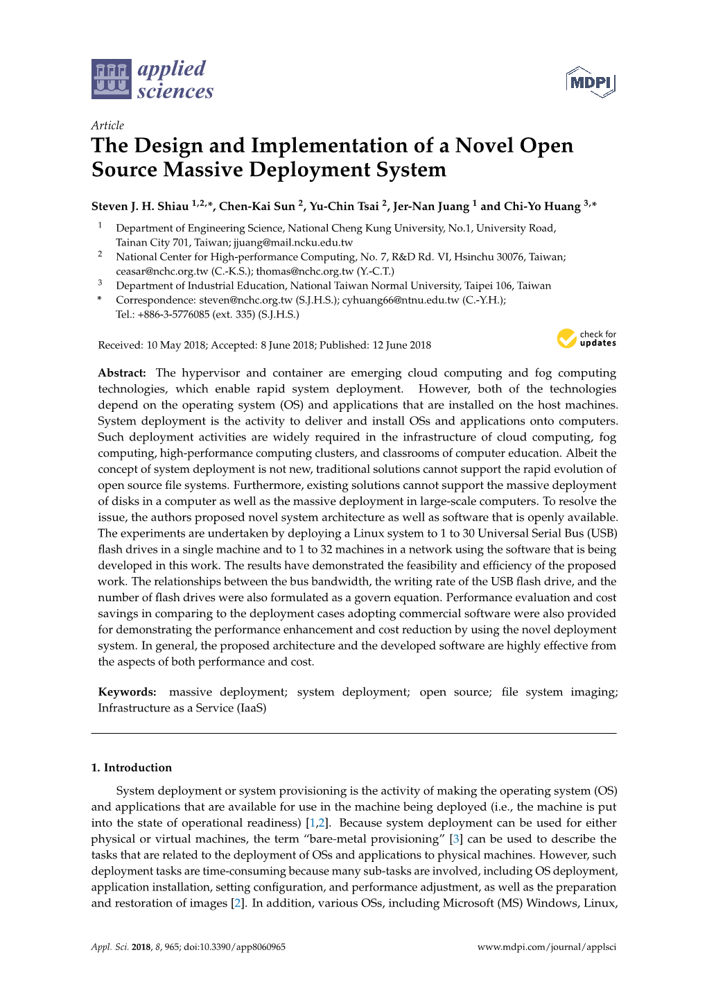 The Design and Implementation of a Novel Open Source Massive Deployment System