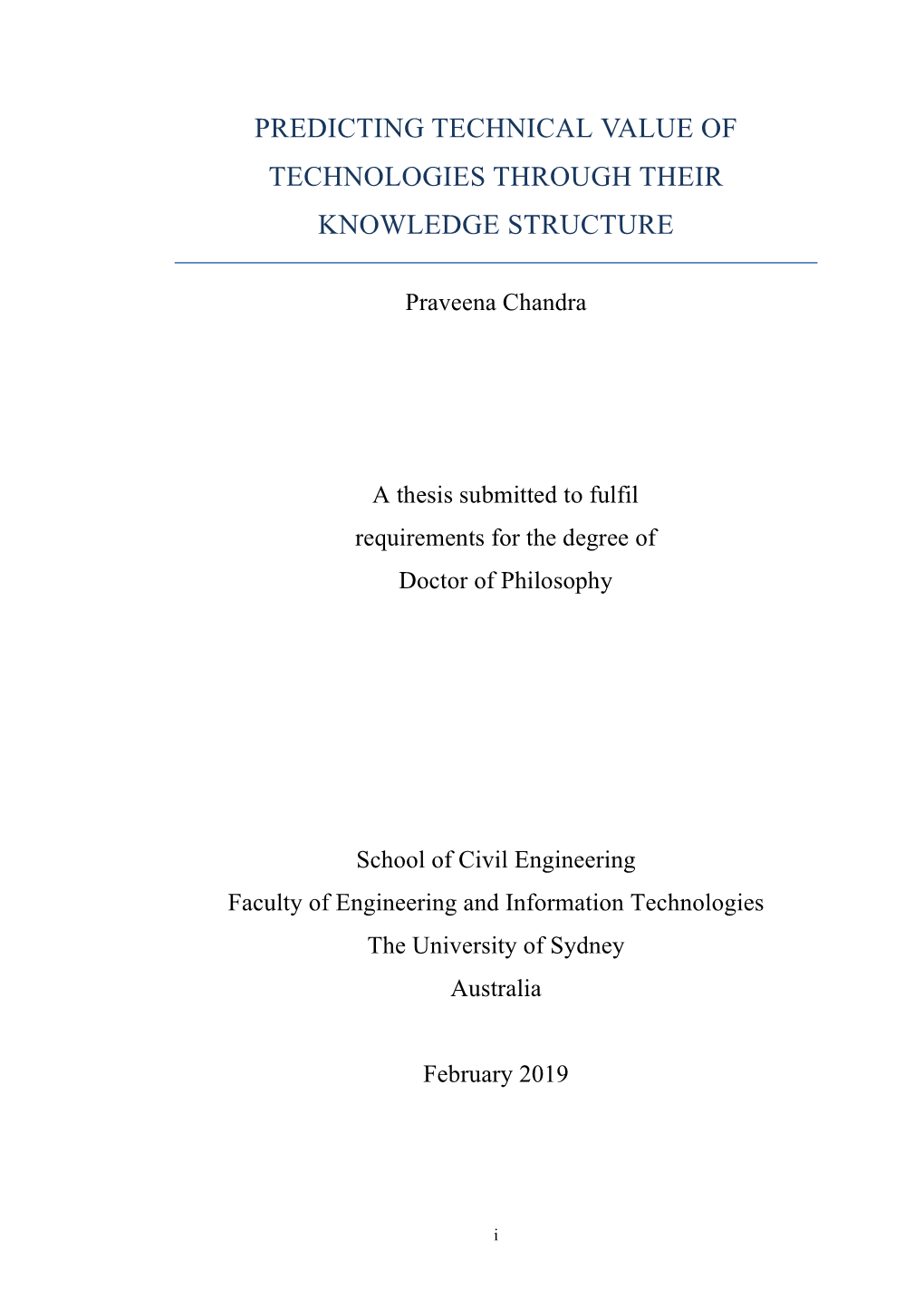 Predicting Technical Value of Technologies Through Their Knowledge Structure