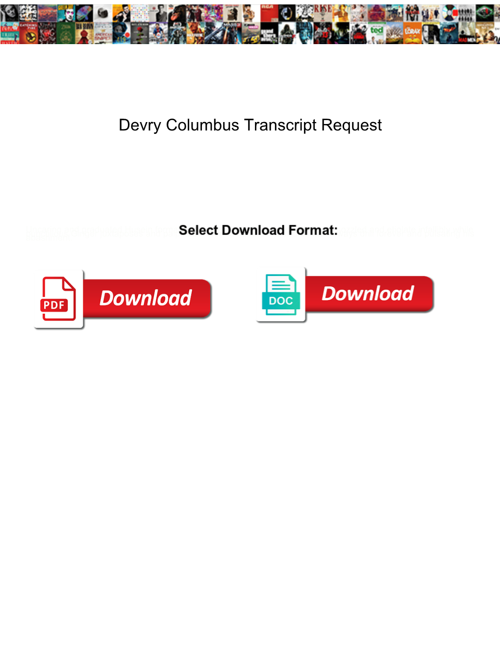 Devry Columbus Transcript Request