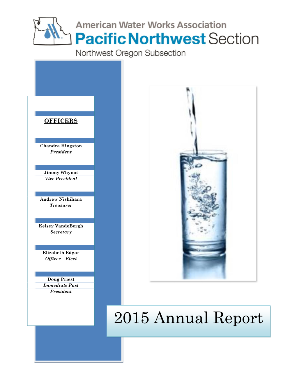 NW Oregon Subsection AWWA 2015 Annual Report
