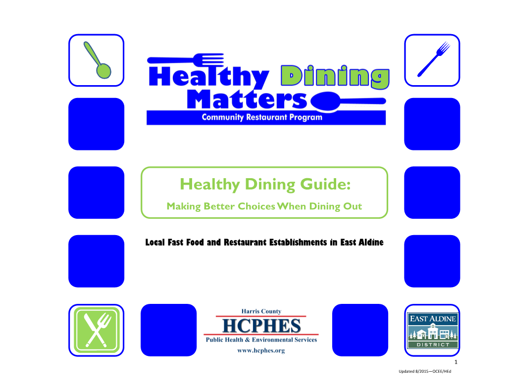 Healthy Dining Guide: Making Better Choices When Dining Out