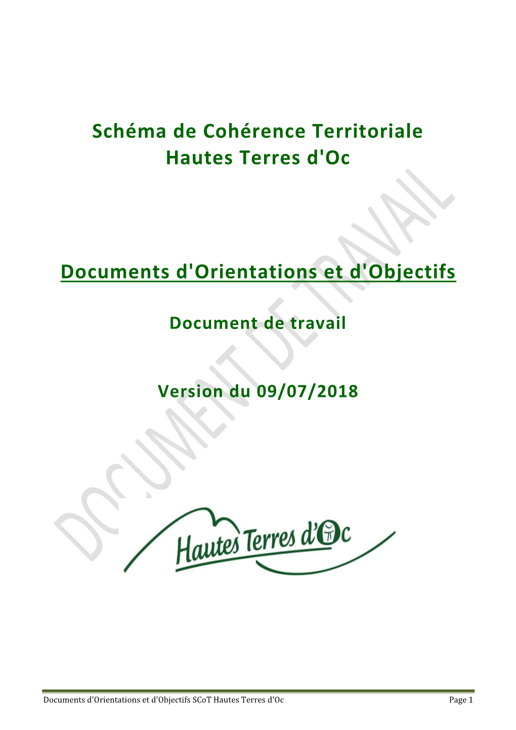 Schéma De Cohérence Territoriale Hautes Terres D'oc Documents D